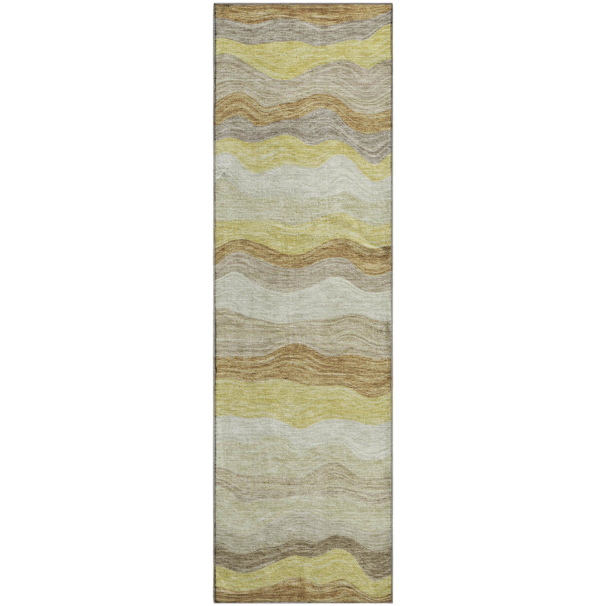 Sintra Machine Washable Transitional Wheat Gold Rug 2'3" x 7'6" #shape_Runner