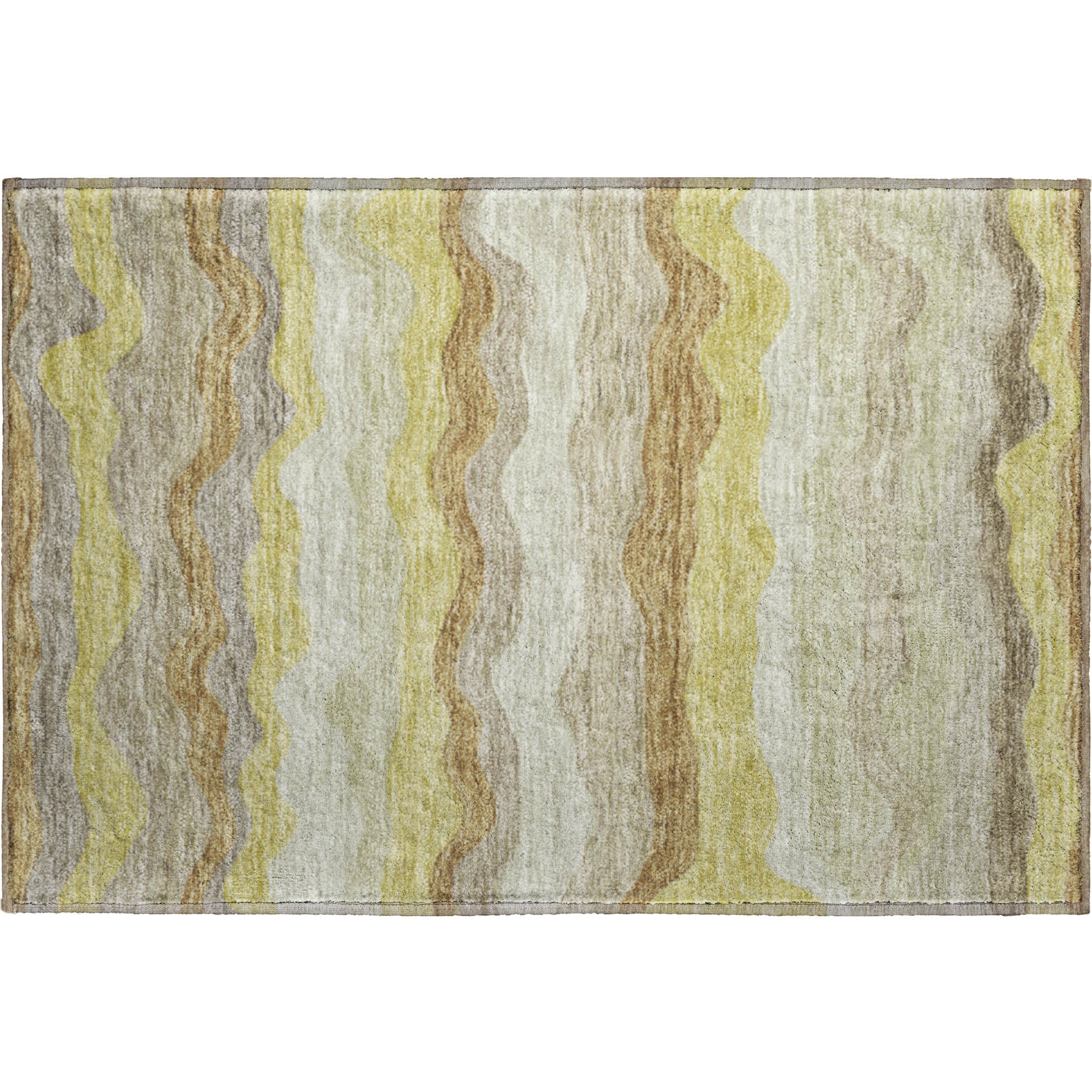 Sintra Machine Washable Transitional Wheat Gold Rug 1'8" x 2'6" #shape_Rectangle