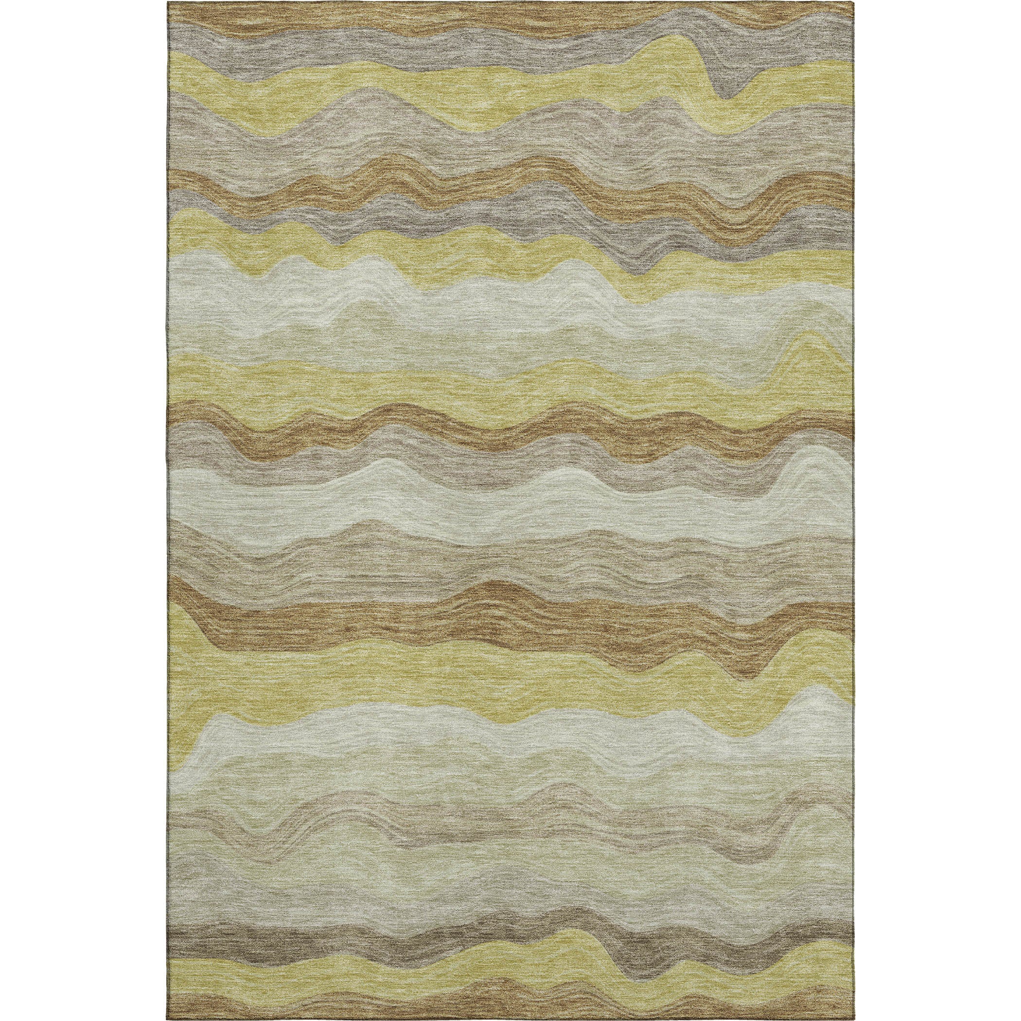 Sintra Machine Washable Transitional Wheat Gold Rug 3' x 5' #shape_Rectangle