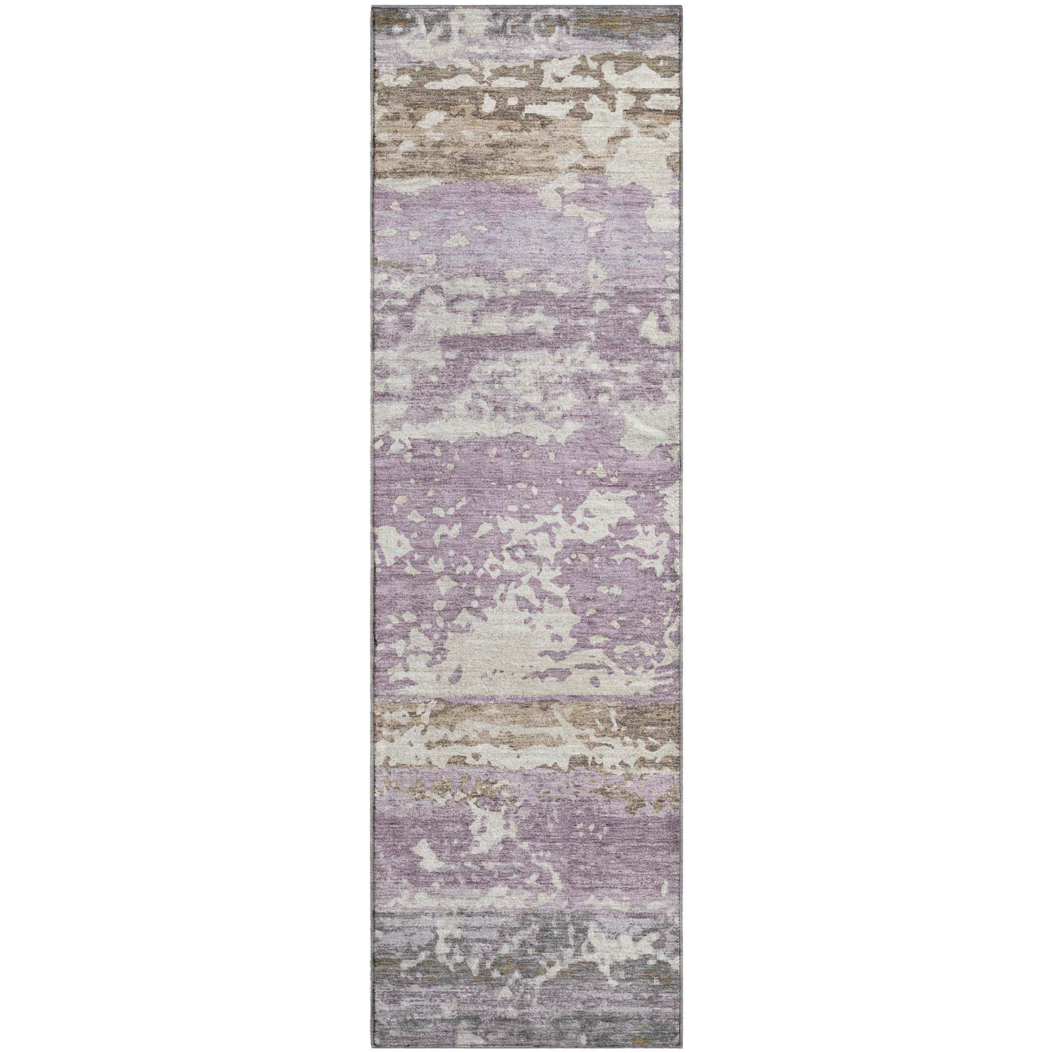 Oaxaca Machine Washable Transitional Lavender Purple Rug 2'3" x 7'6" #shape_Runner