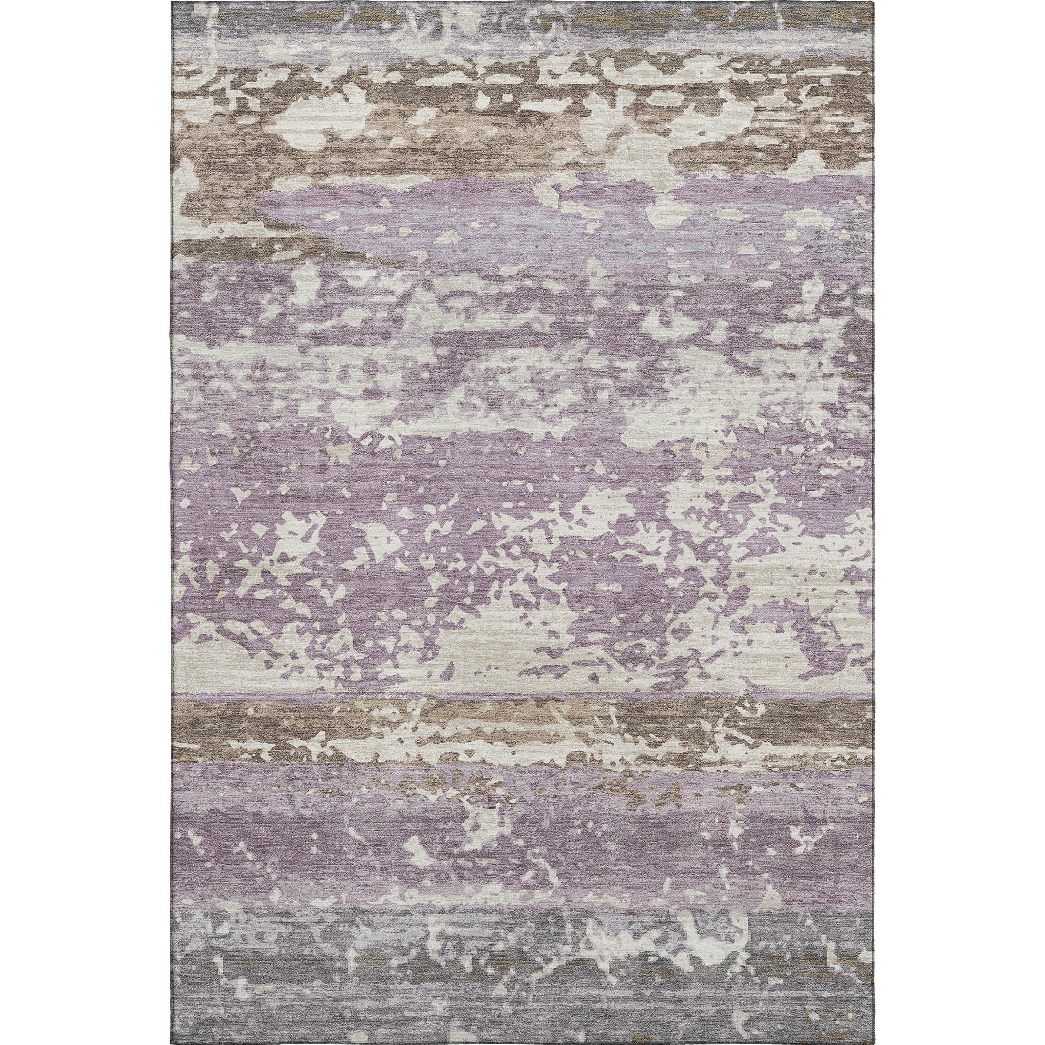 Oaxaca Machine Washable Transitional Lavender Purple Rug 3' x 5' #shape_Rectangle