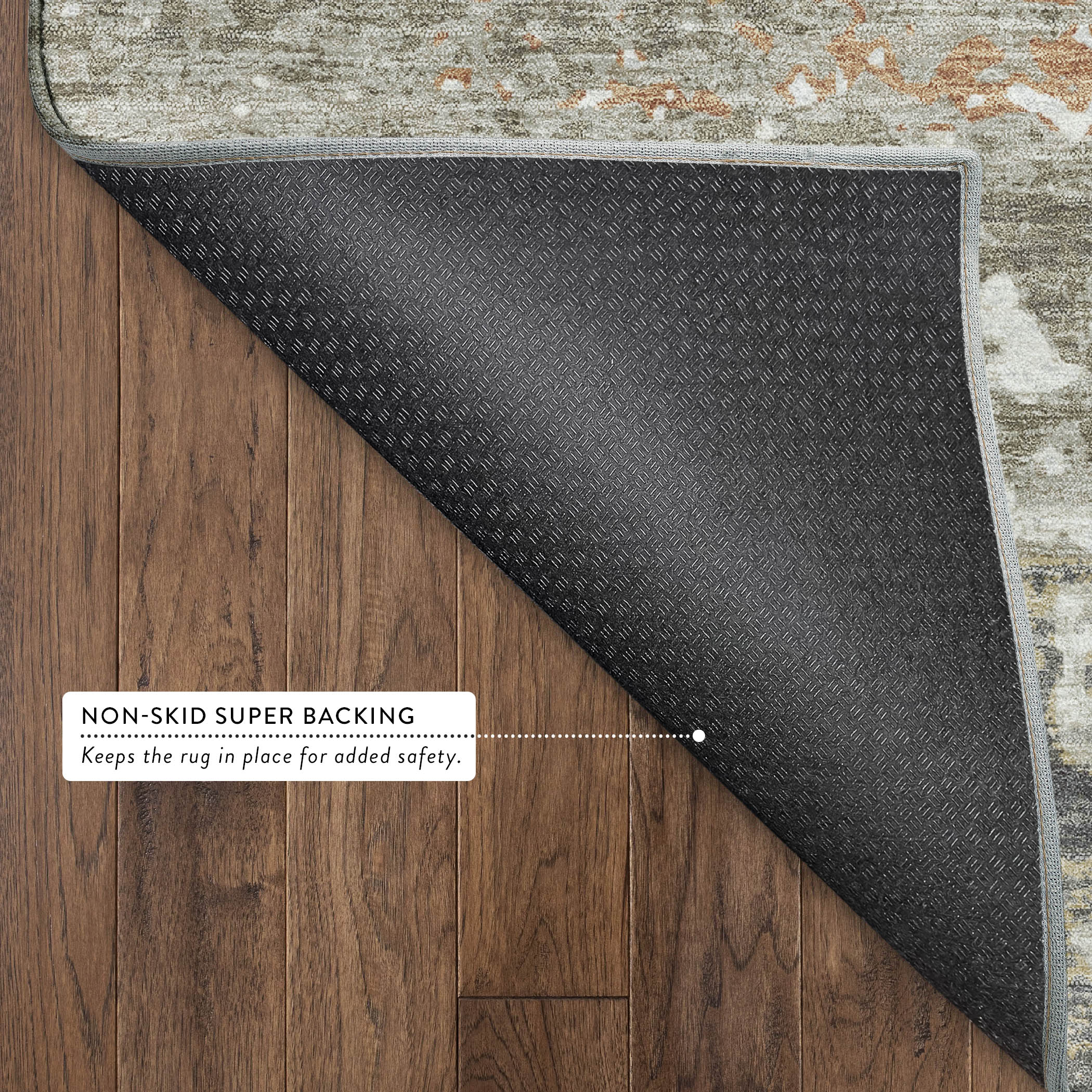 Oaxaca Machine Washable Transitional Taupe Brown Rug 1'8" x 2'6" #shape_Rectangle