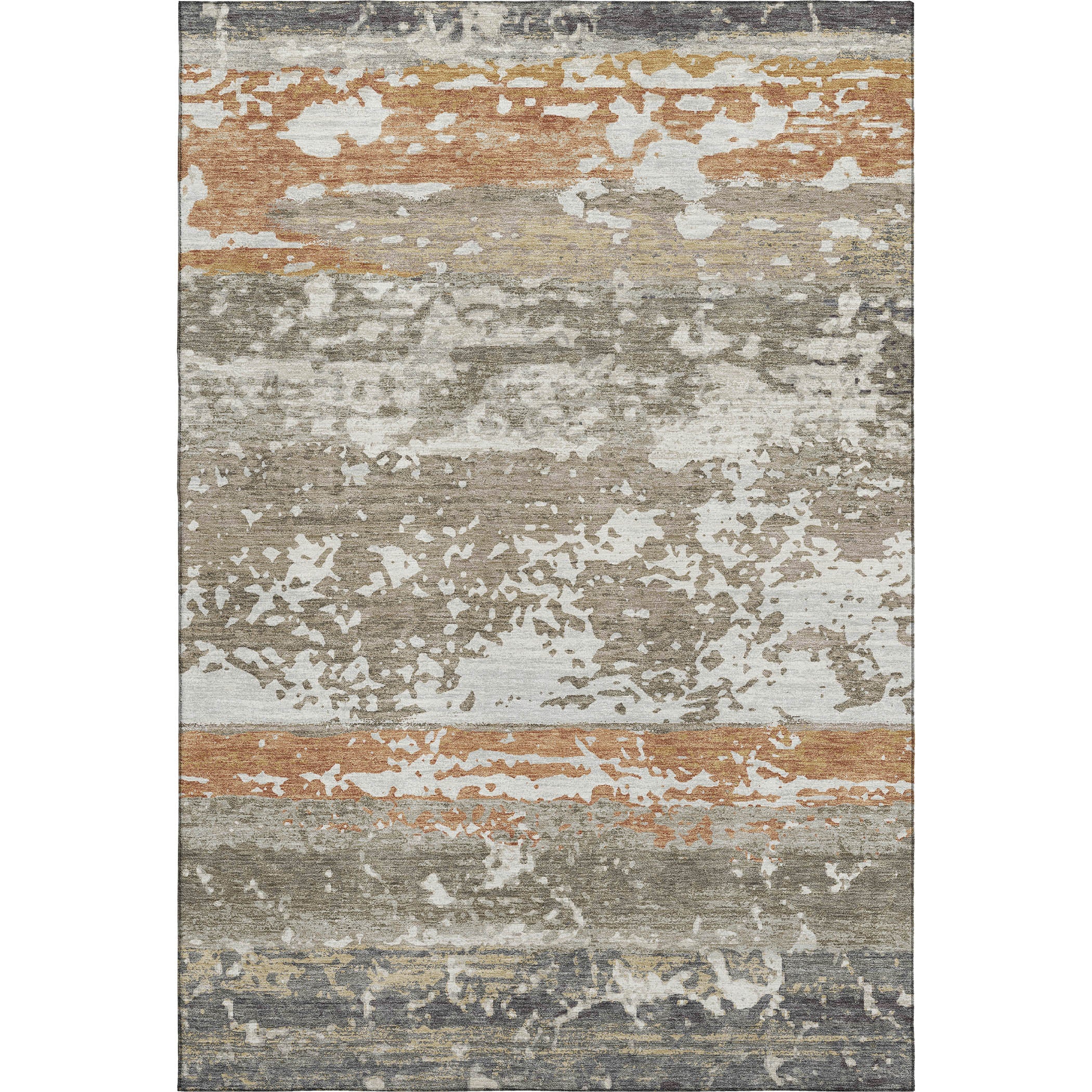 Oaxaca Machine Washable Transitional Taupe Brown Rug 3' x 5' #shape_Rectangle