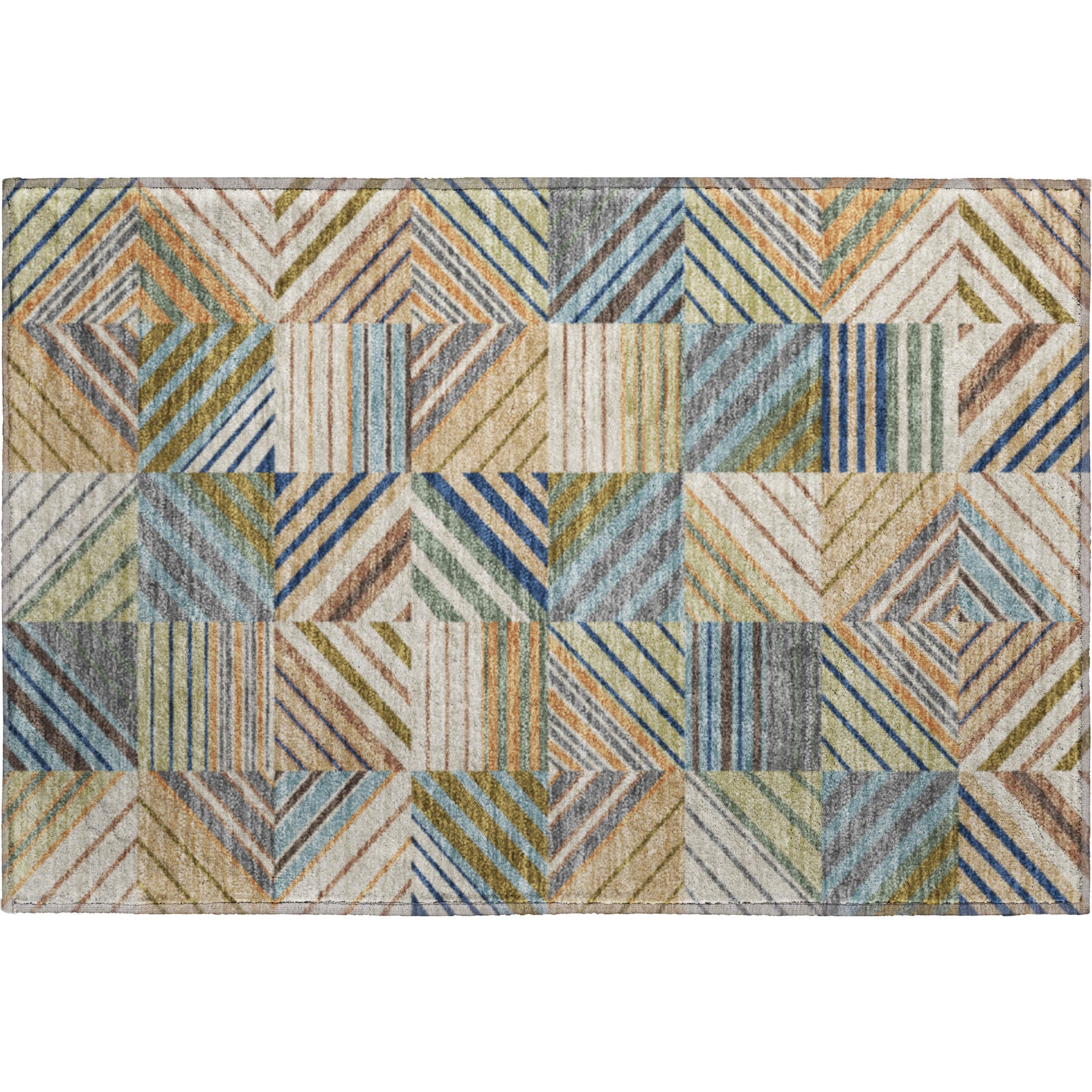 Reykjavik Machine Washable Transitional Beige Brown Rug 1'8" x 2'6" #shape_Rectangle