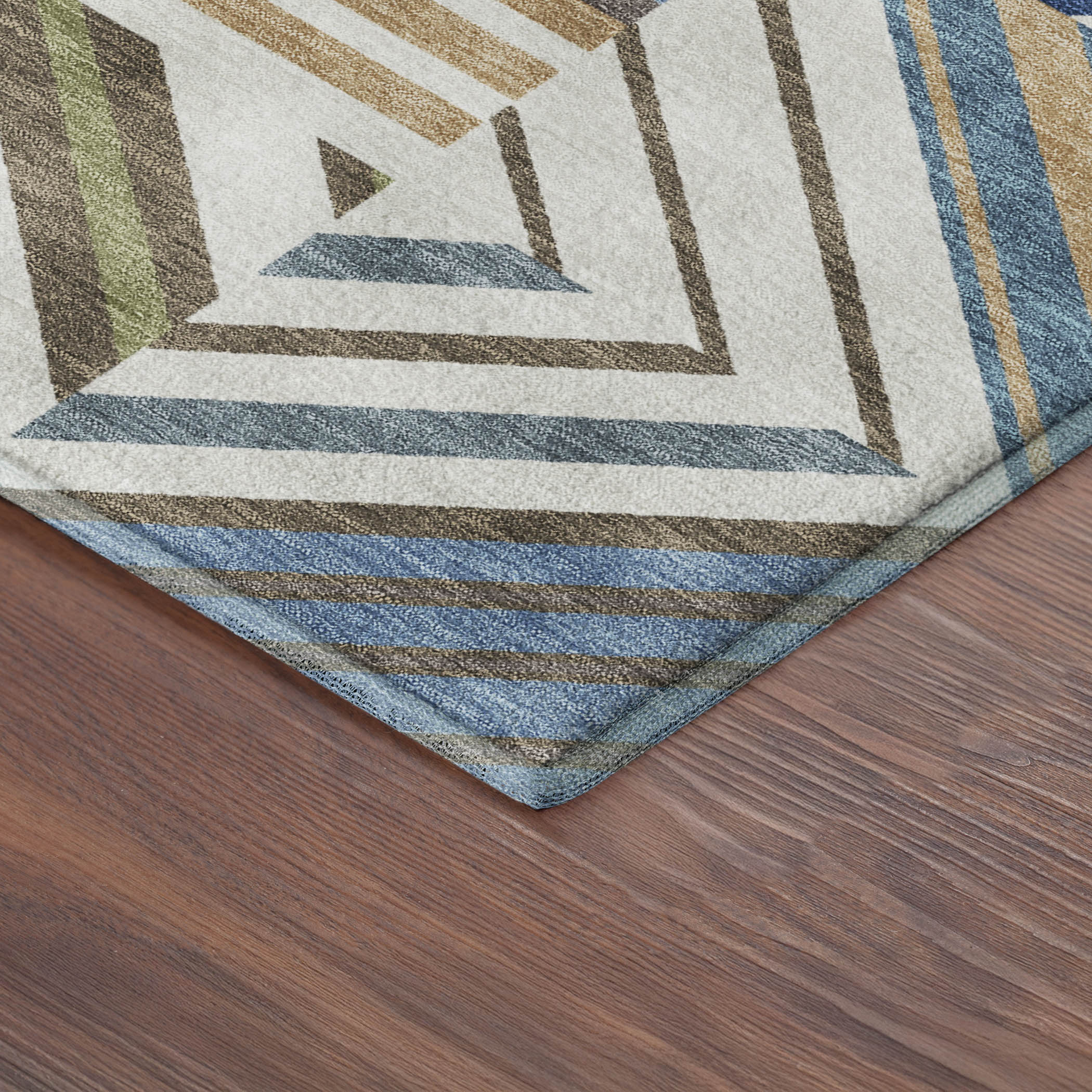 Reykjavik Machine Washable Transitional Denim Blue Rug 1'8" x 2'6" #shape_Rectangle