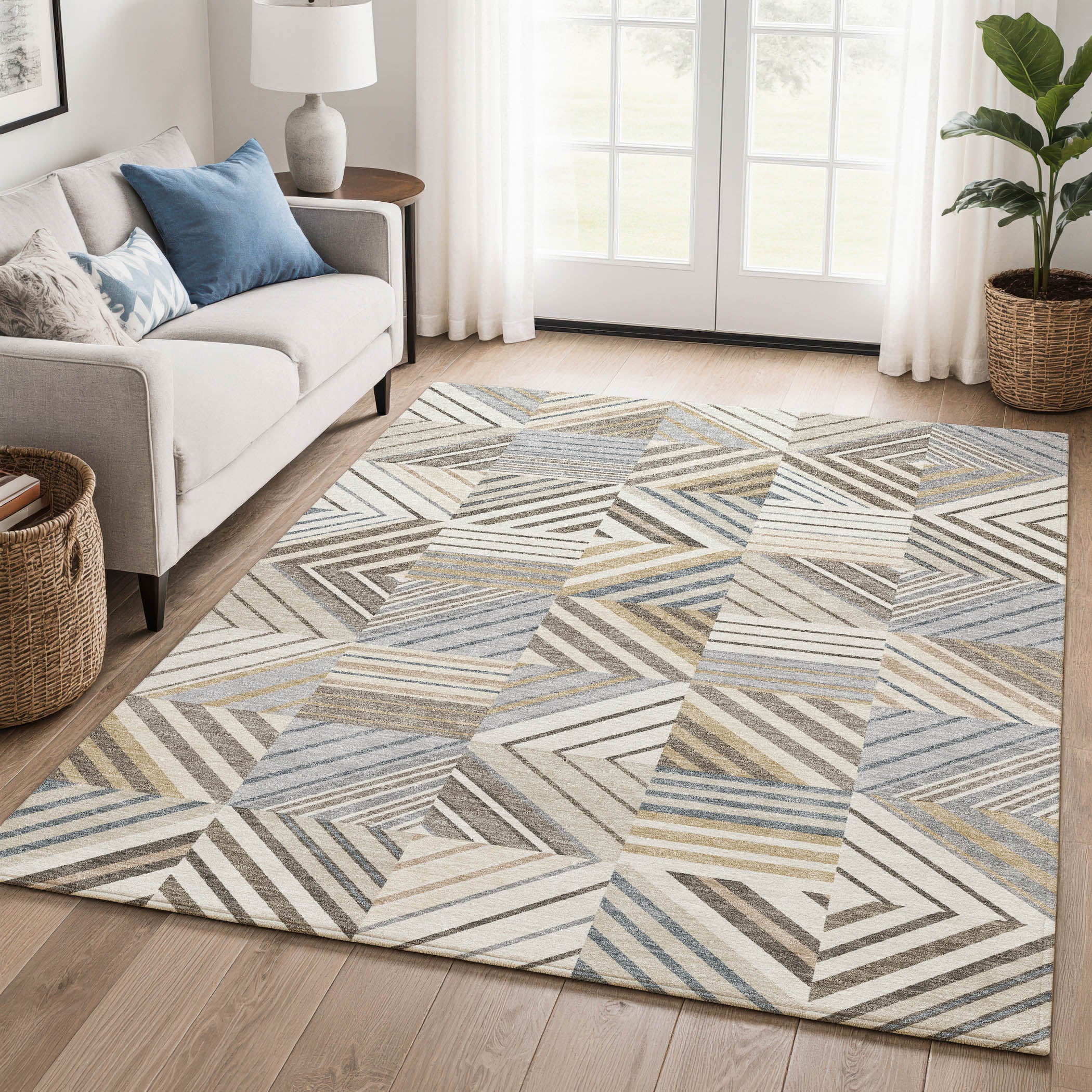 Reykjavik Machine Washable Transitional Ivory Rug 3' x 5' #shape_Rectangle
