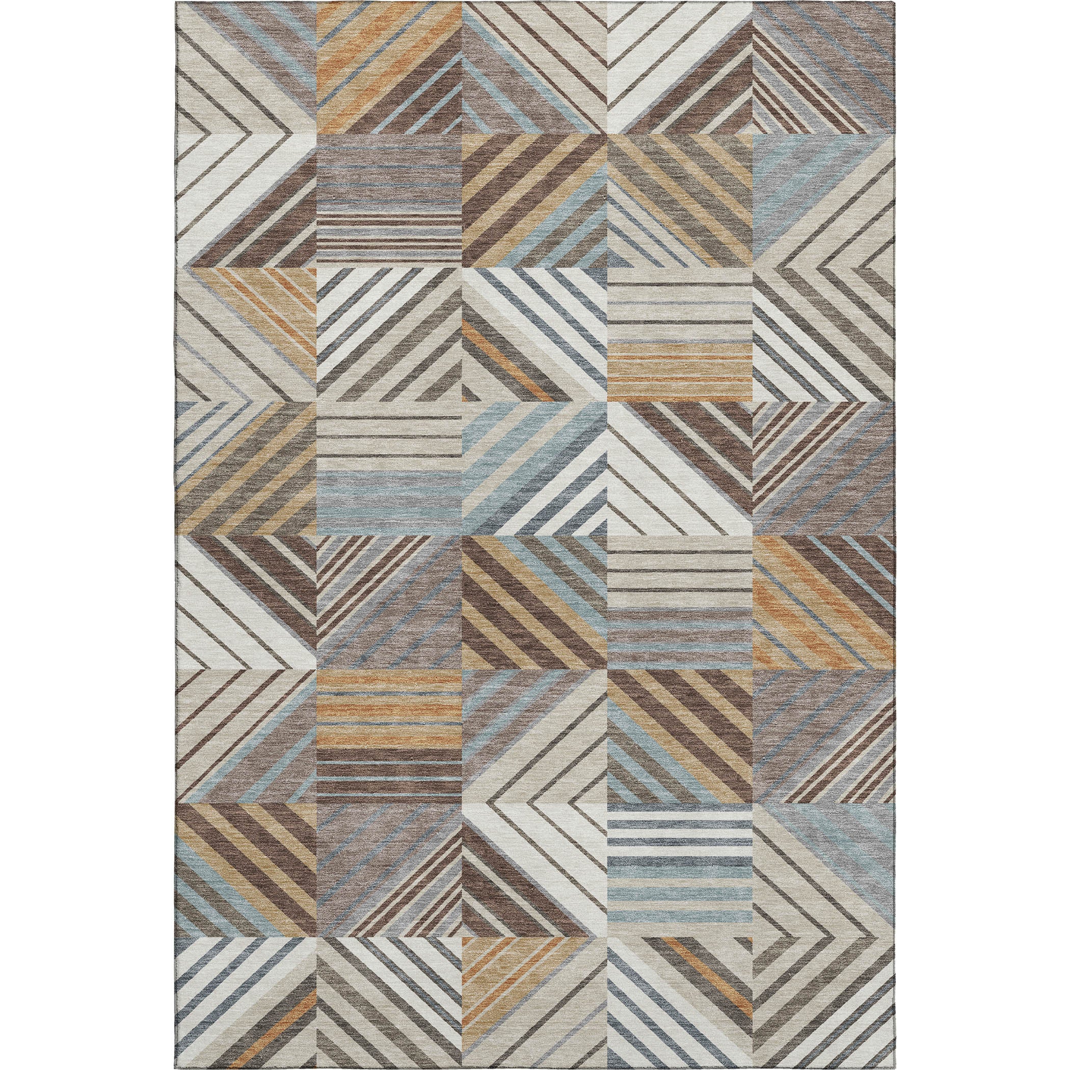 Reykjavik Machine Washable Transitional Taupe Brown Rug 3' x 5' #shape_Rectangle