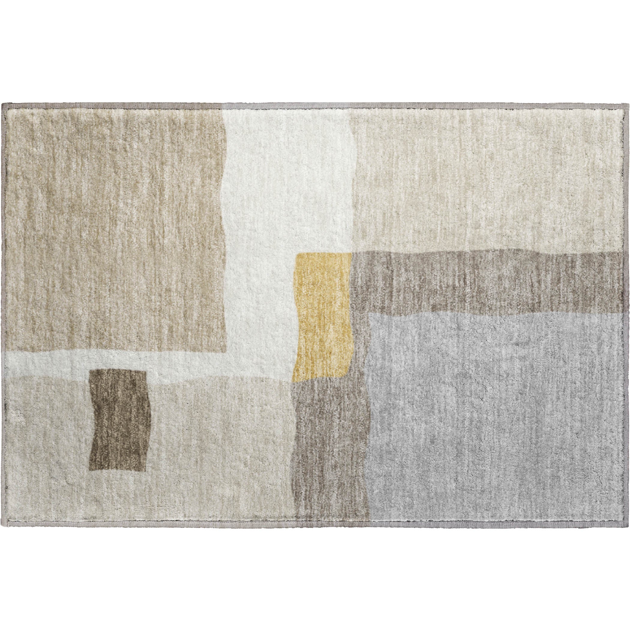 Vienna Machine Washable Transitional Beige Brown Rug 1'8" x 2'6" #shape_Rectangle