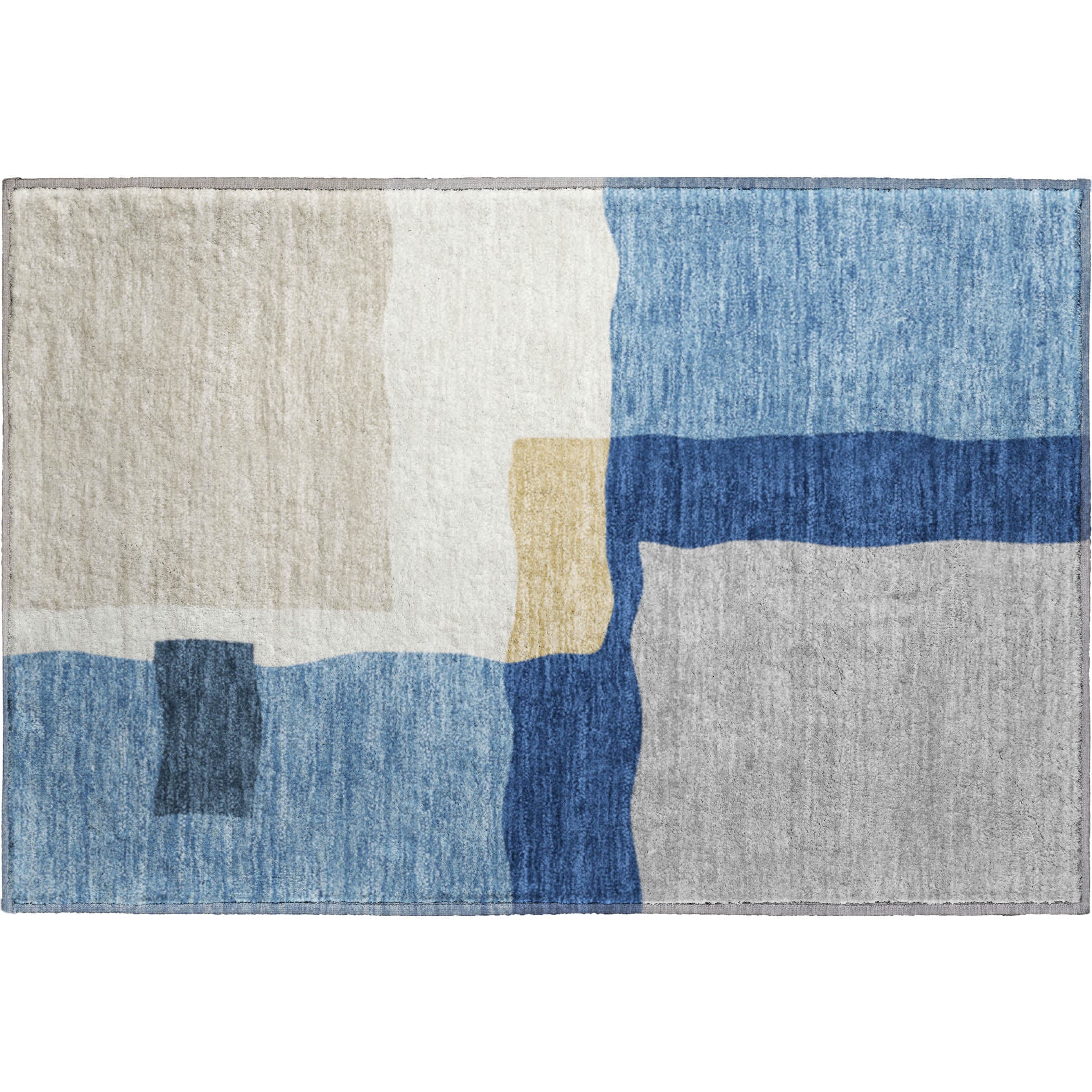 Vienna Machine Washable Transitional Blue Rug 1'8" x 2'6" #shape_Rectangle