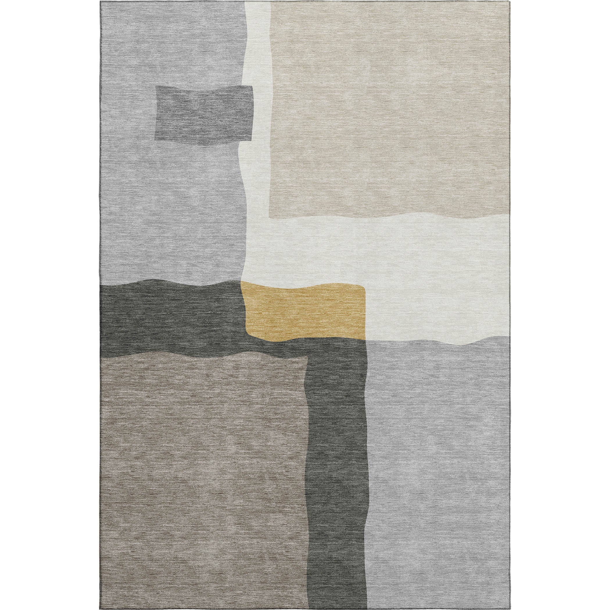 Vienna Machine Washable Transitional Gray Rug 3' x 5' #shape_Rectangle