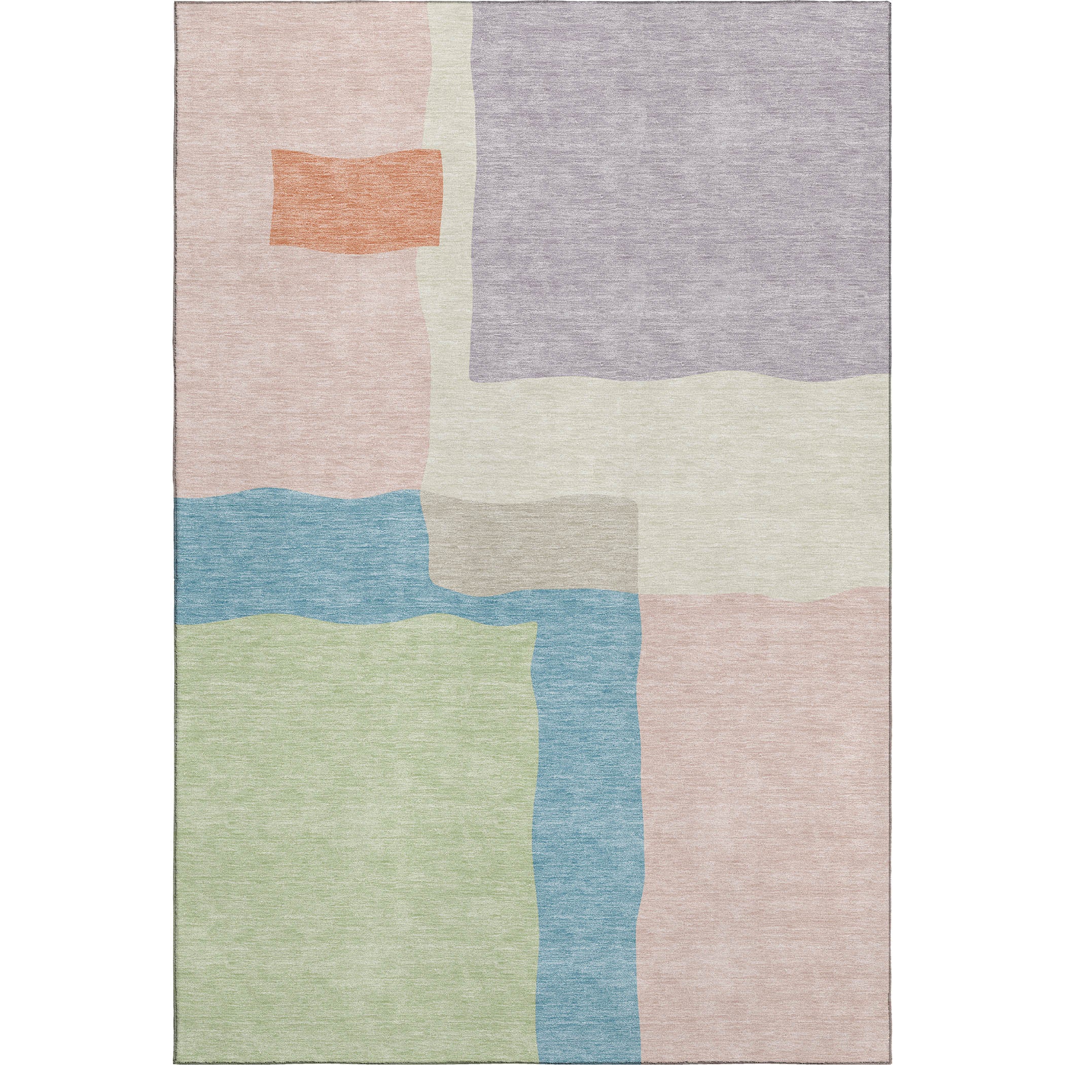 Vienna Machine Washable Transitional Pink Rug 3' x 5' #shape_Rectangle