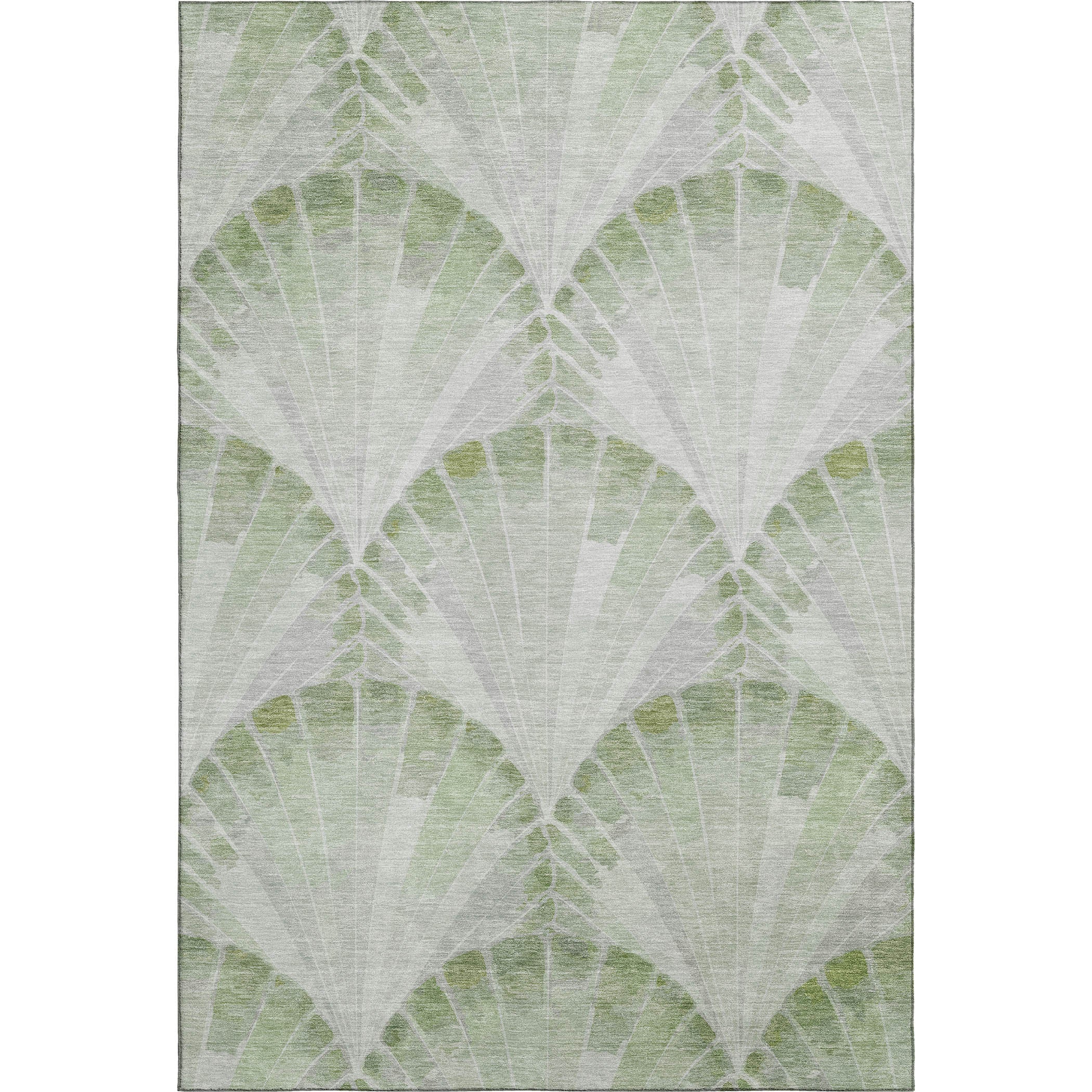 Chiang Mai Machine Washable Transitional Aloe Green Rug 3' x 5' #shape_Rectangle
