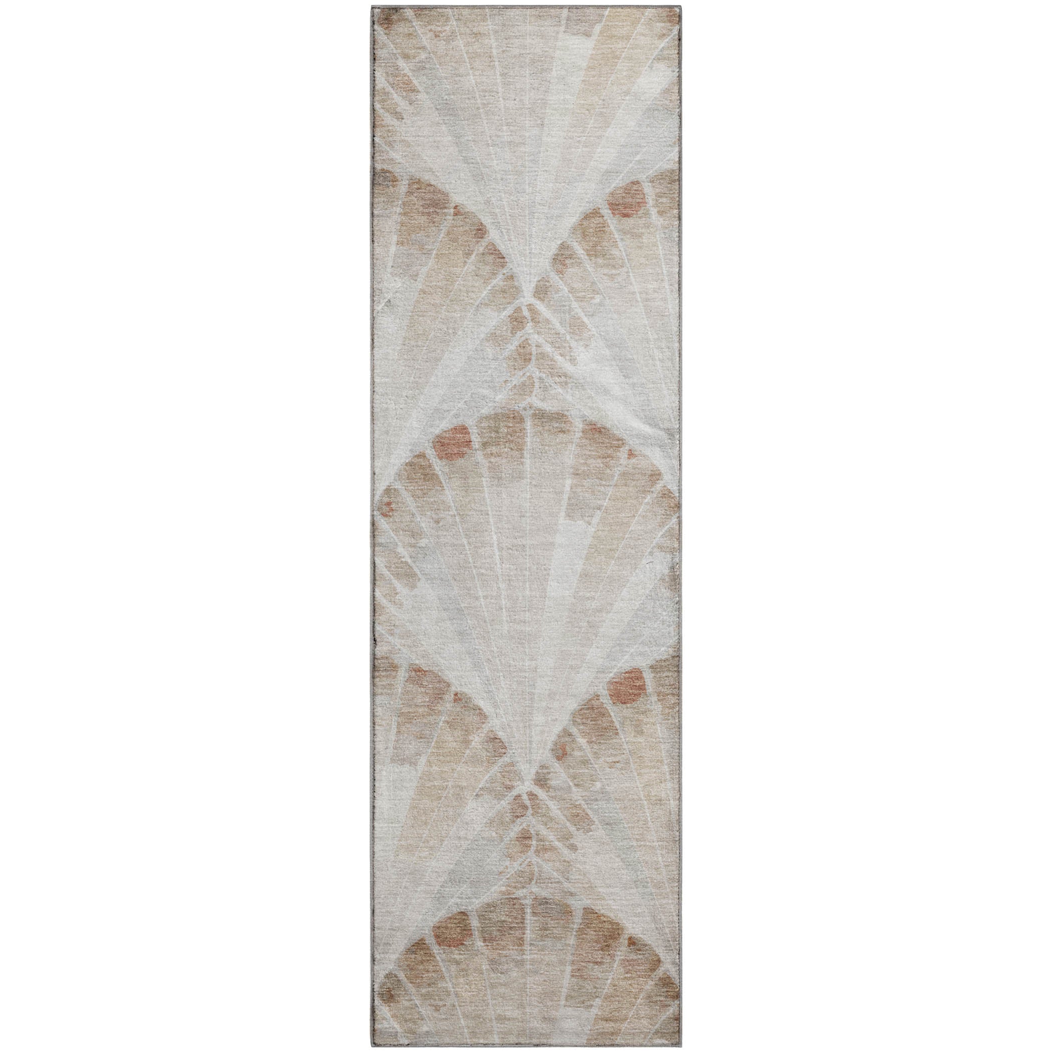 Chiang Mai Machine Washable Transitional Beige Brown Rug 2'3" x 7'6" #shape_Runner