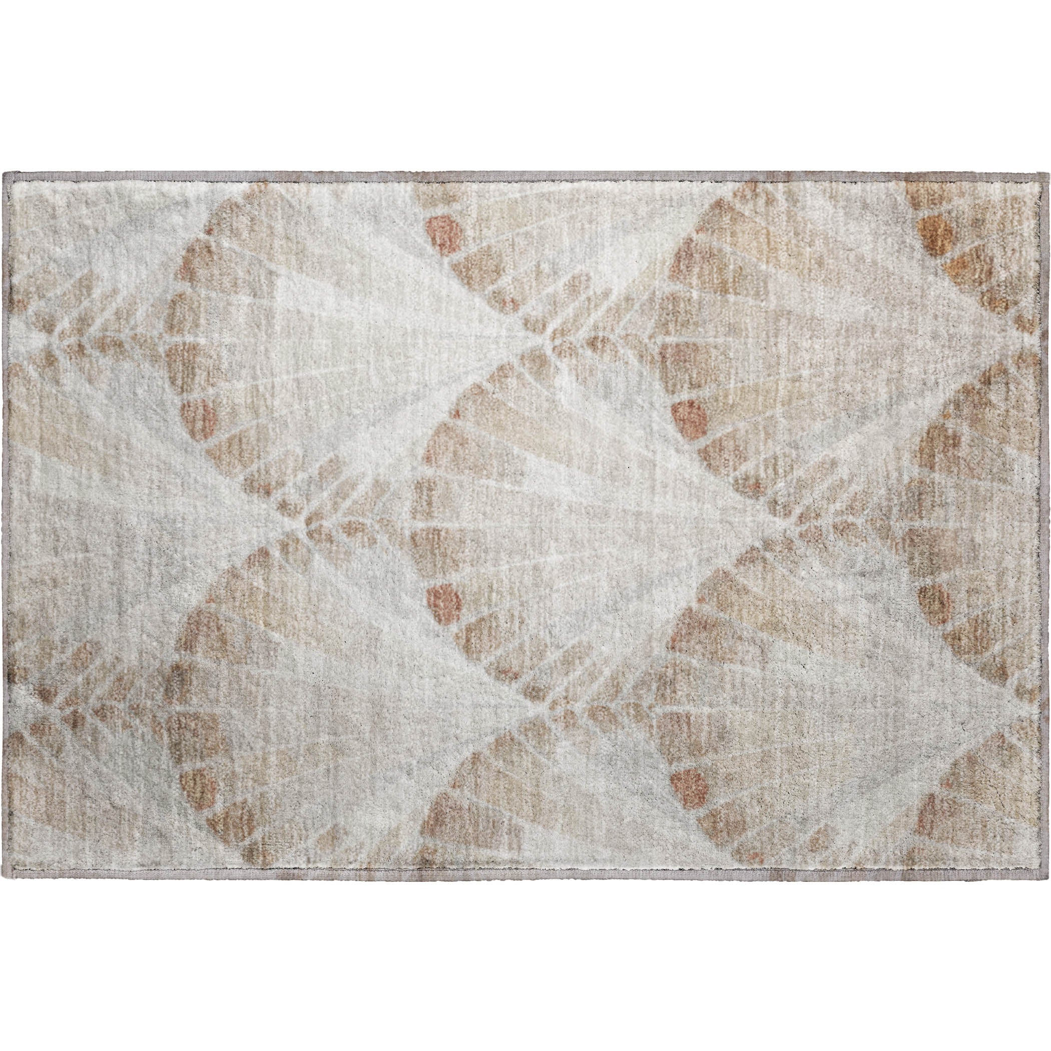 Chiang Mai Machine Washable Transitional Beige Brown Rug 1'8" x 2'6" #shape_Rectangle