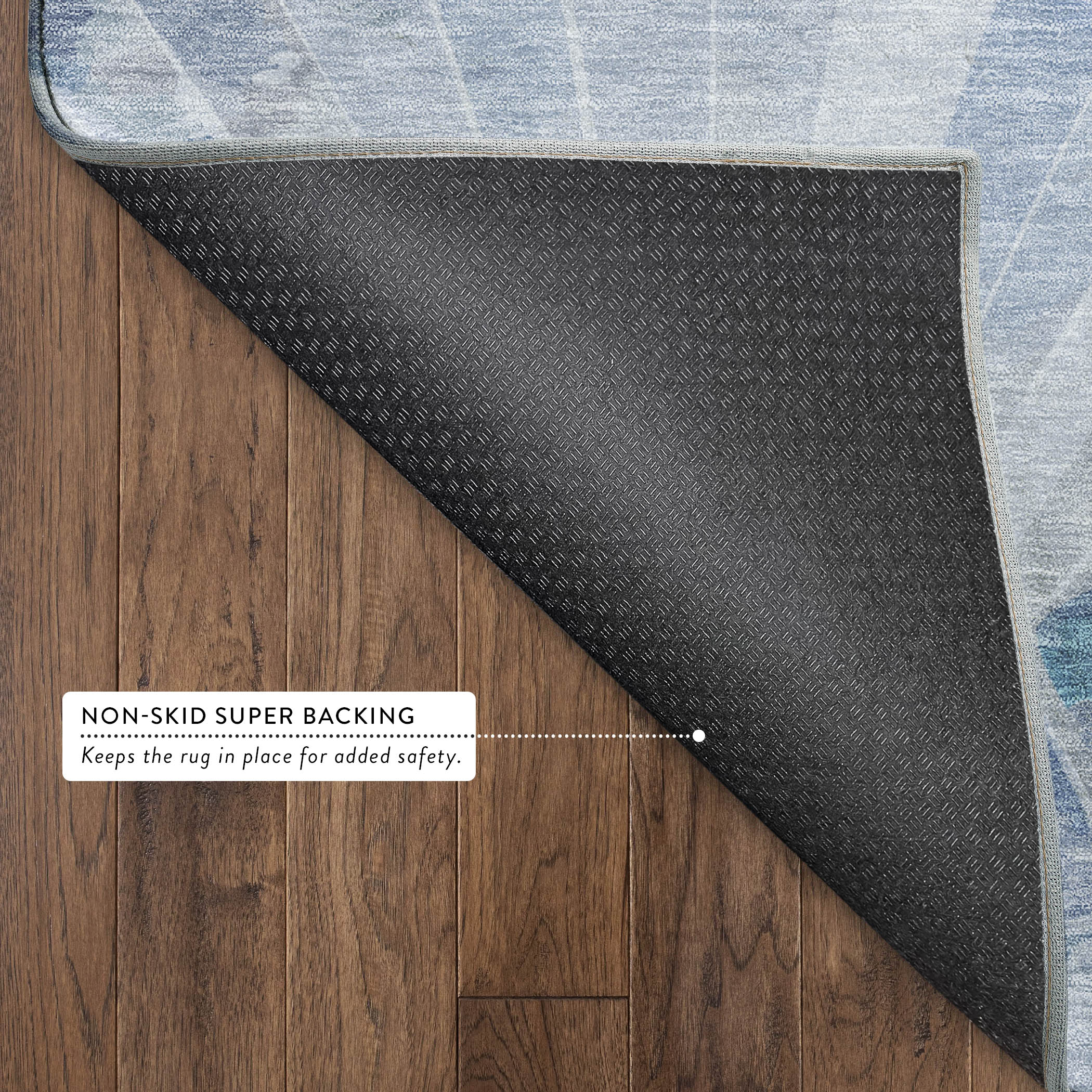 Chiang Mai Machine Washable Transitional Sky Blue Rug 1'8" x 2'6" #shape_Rectangle