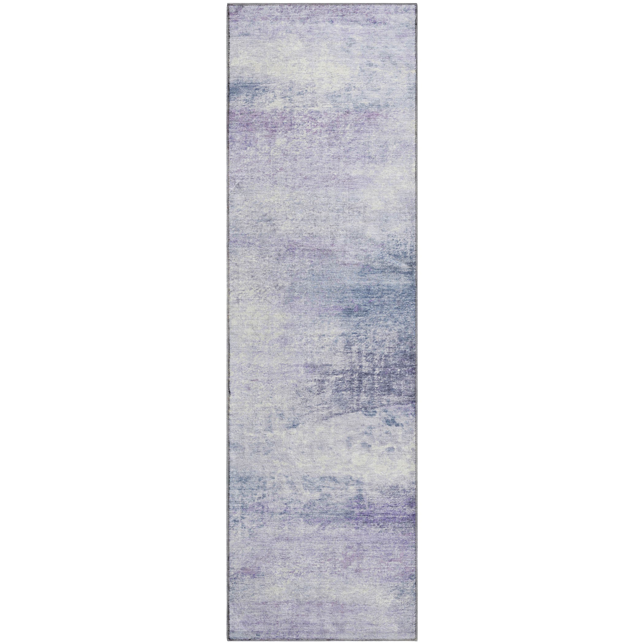 Salzburg Machine Washable Transitional Lavender Purple Rug 2'3" x 7'6" #shape_Runner