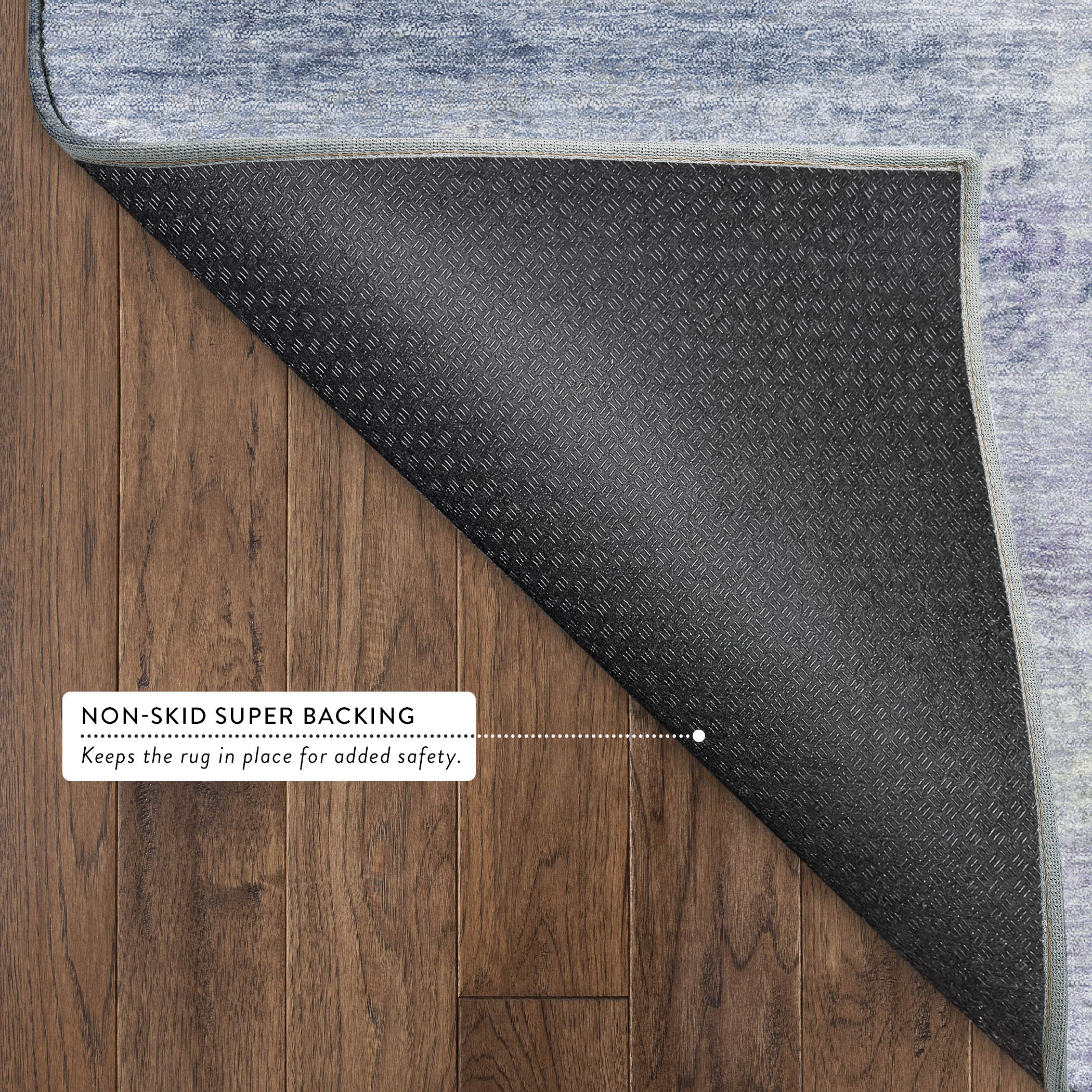 Salzburg Machine Washable Transitional Lavender Purple Rug 1'8" x 2'6" #shape_Rectangle