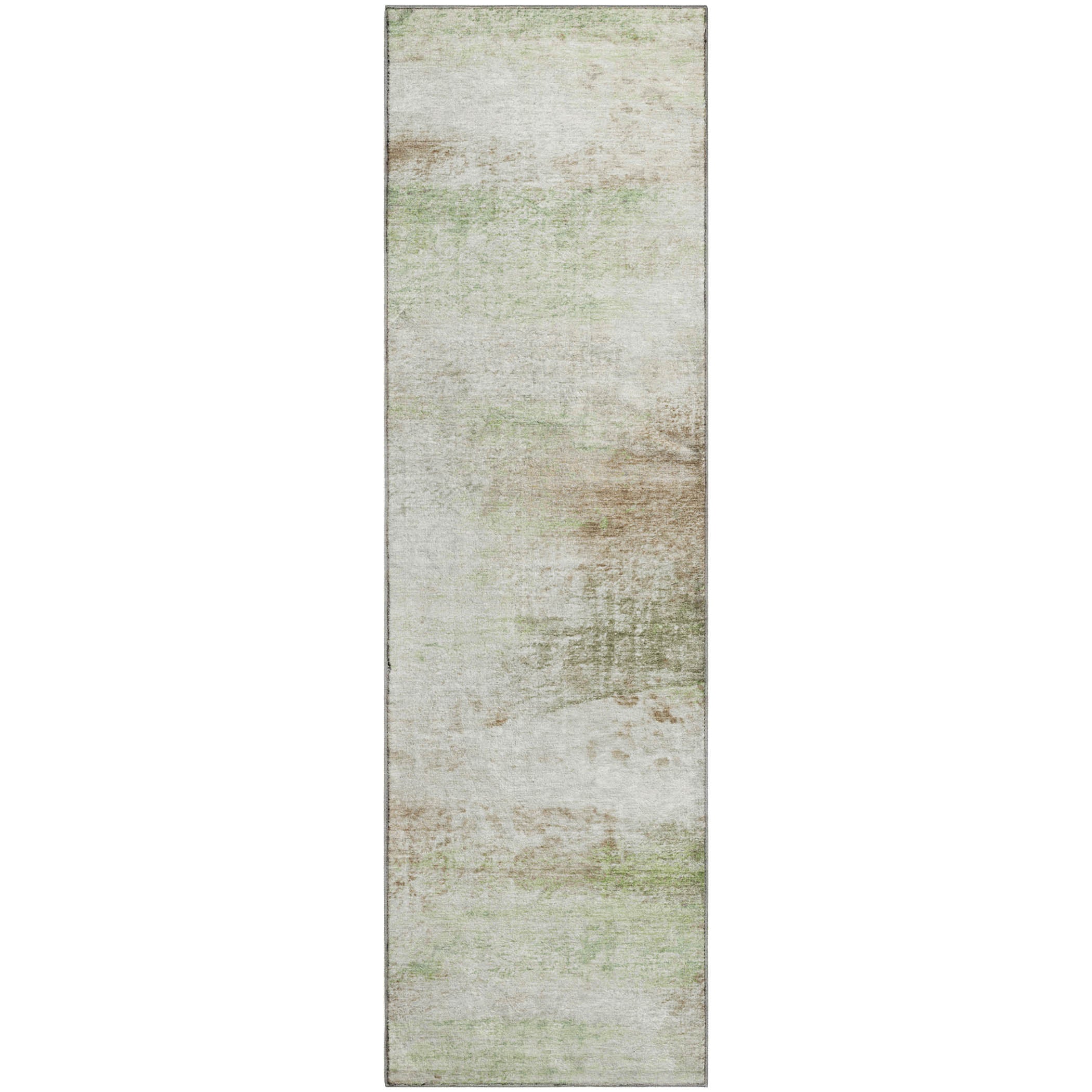 Salzburg Machine Washable Transitional Tan Brown Rug 2'3" x 7'6" #shape_Runner