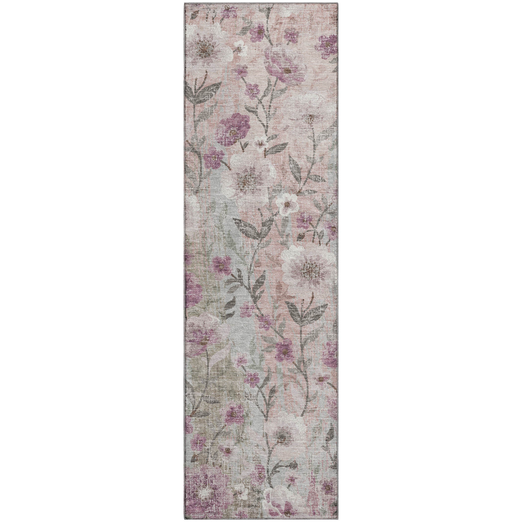 Florence Machine Washable Transitional Blush Pink Rug 2'3" x 7'6" #shape_Runner