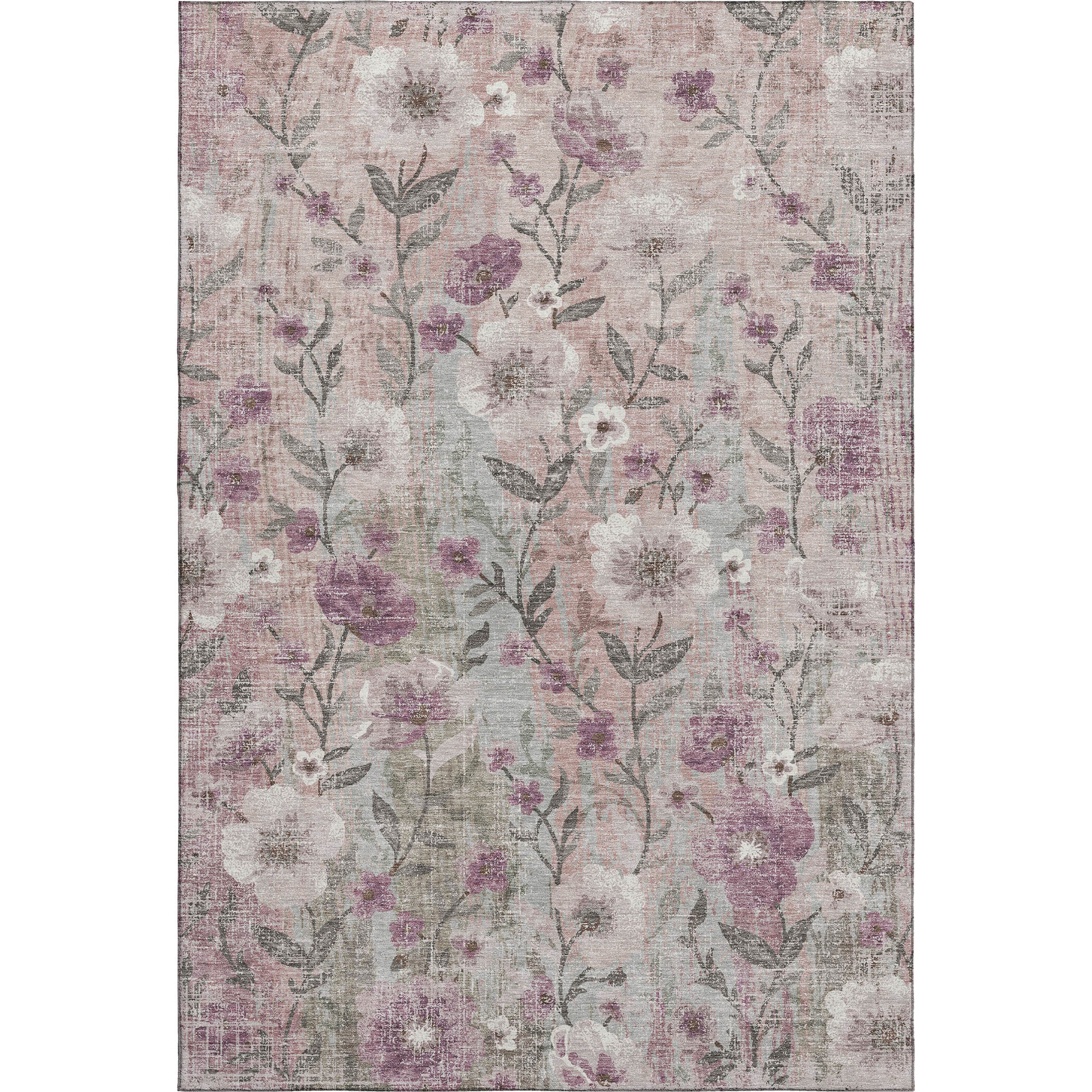 Florence Machine Washable Transitional Blush Pink Rug 3' x 5' #shape_Rectangle