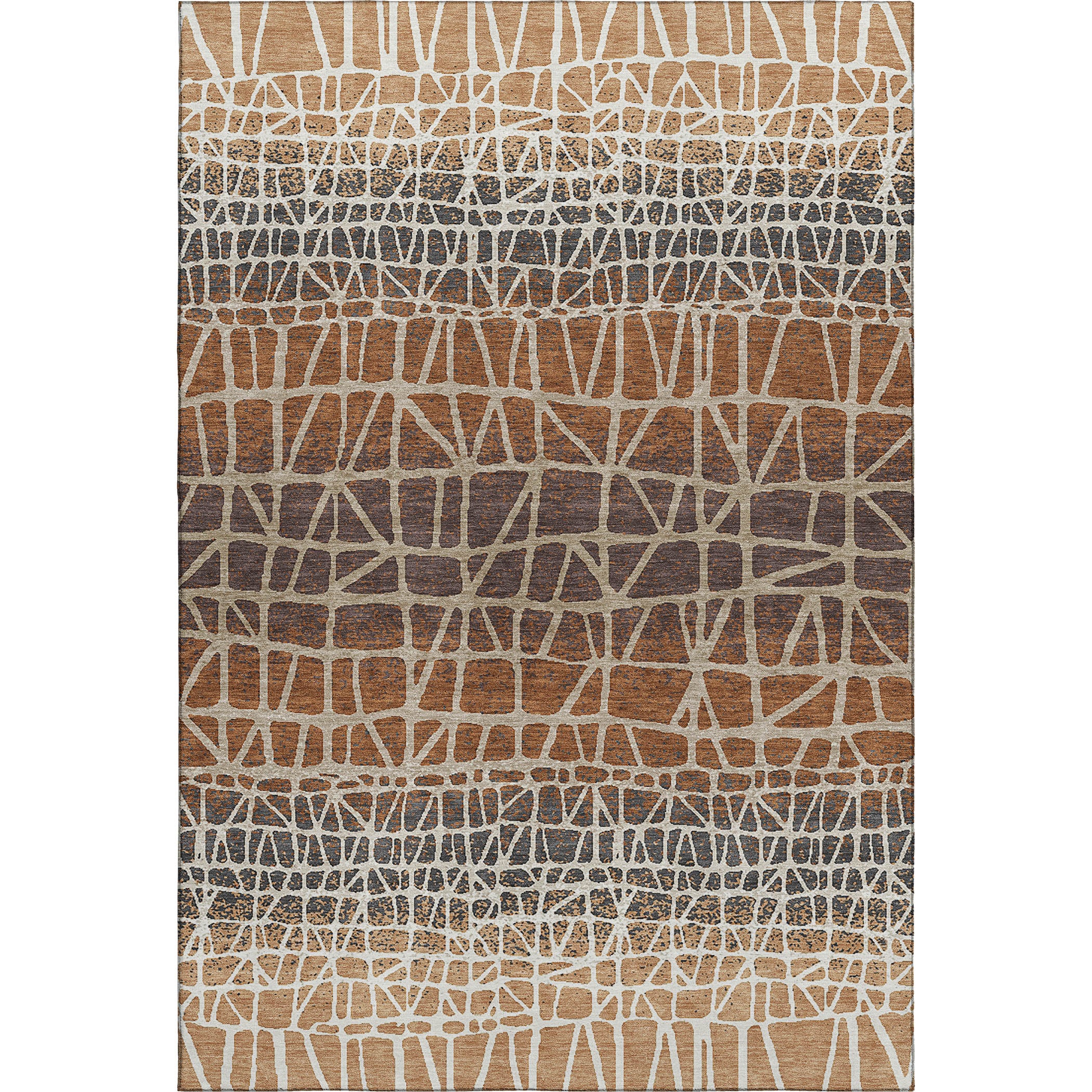 Mdina Machine Washable Transitional Copper Orange Rug 3' x 5' #shape_Rectangle
