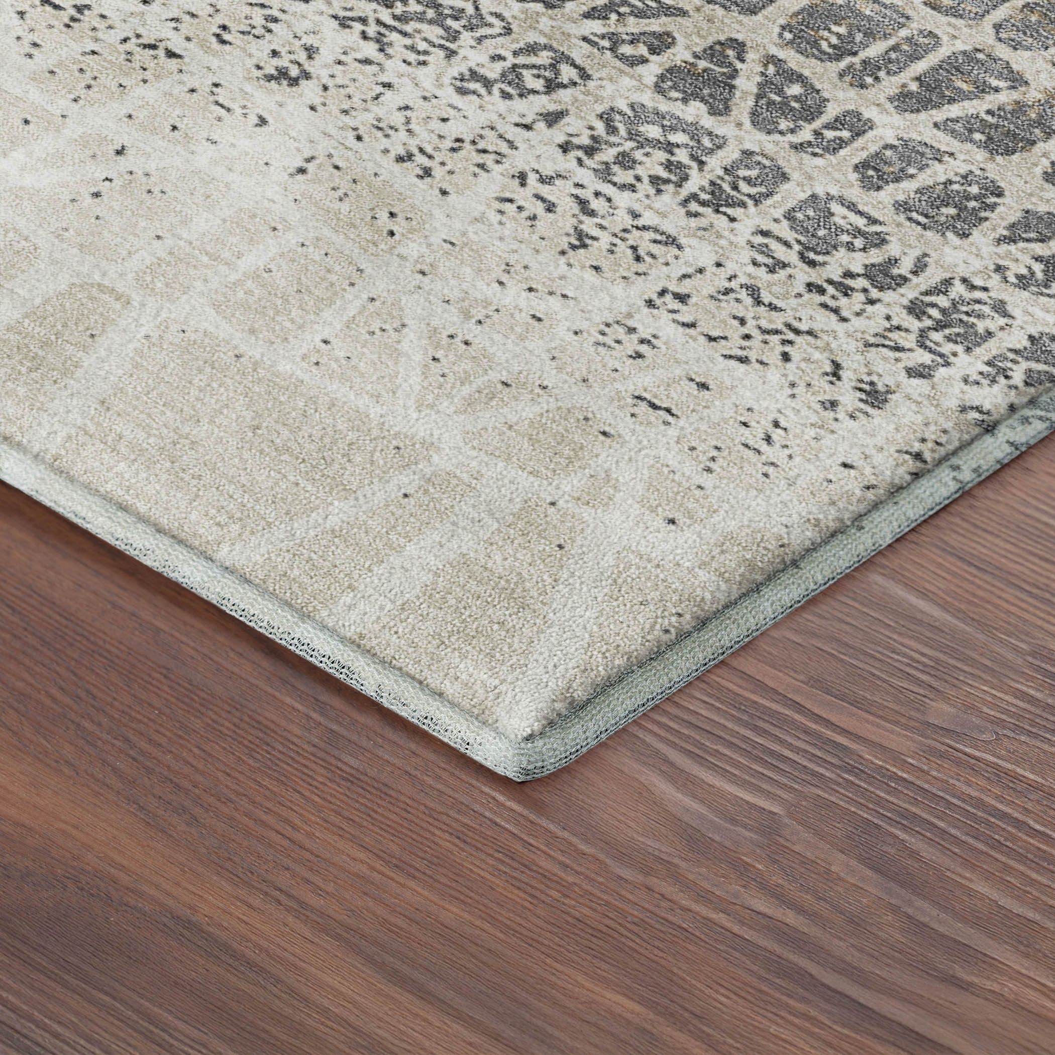 Mdina Machine Washable Transitional Ivory Rug 1'8" x 2'6" #shape_Rectangle