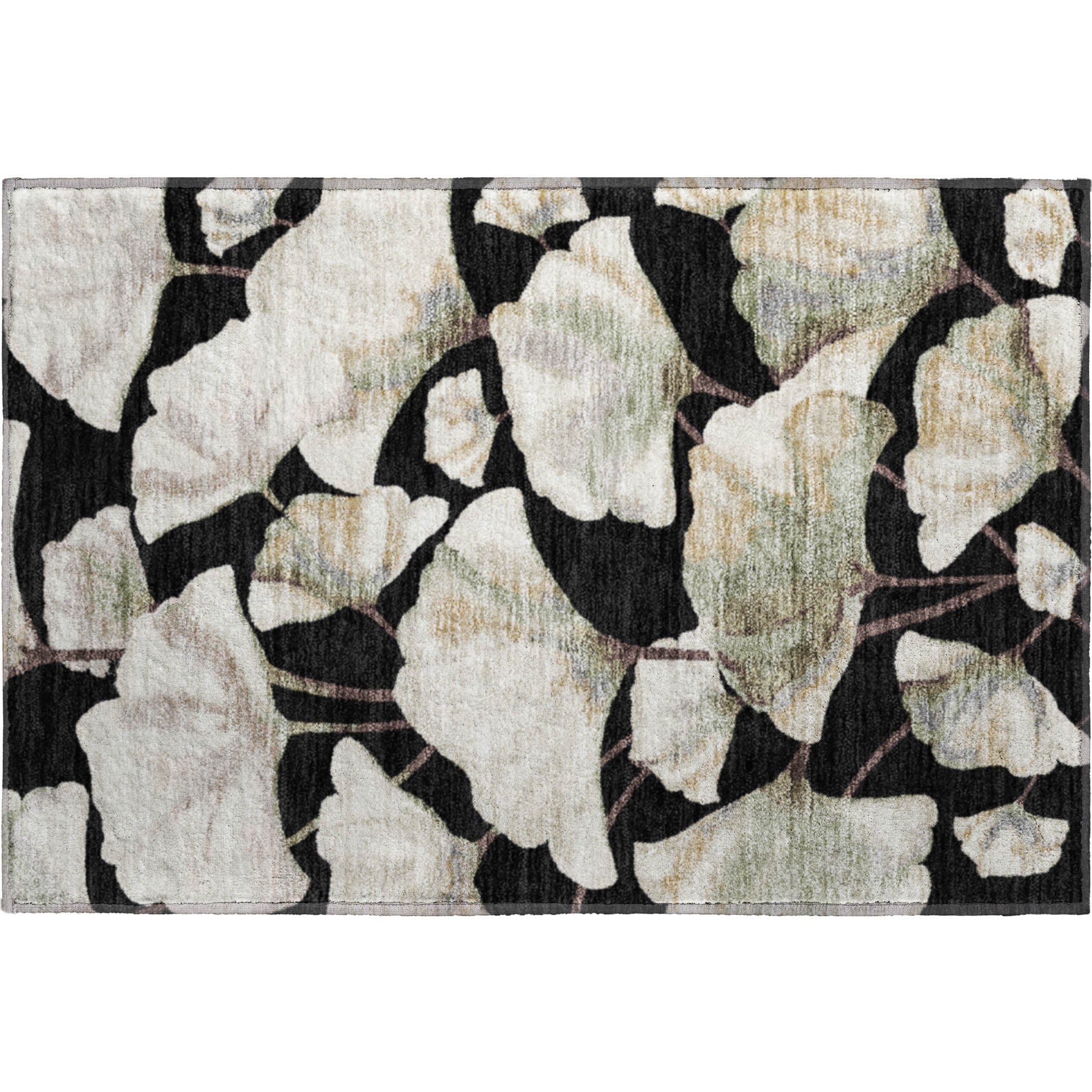 Mostar Machine Washable Transitional Black Rug 1'8" x 2'6" #shape_Rectangle