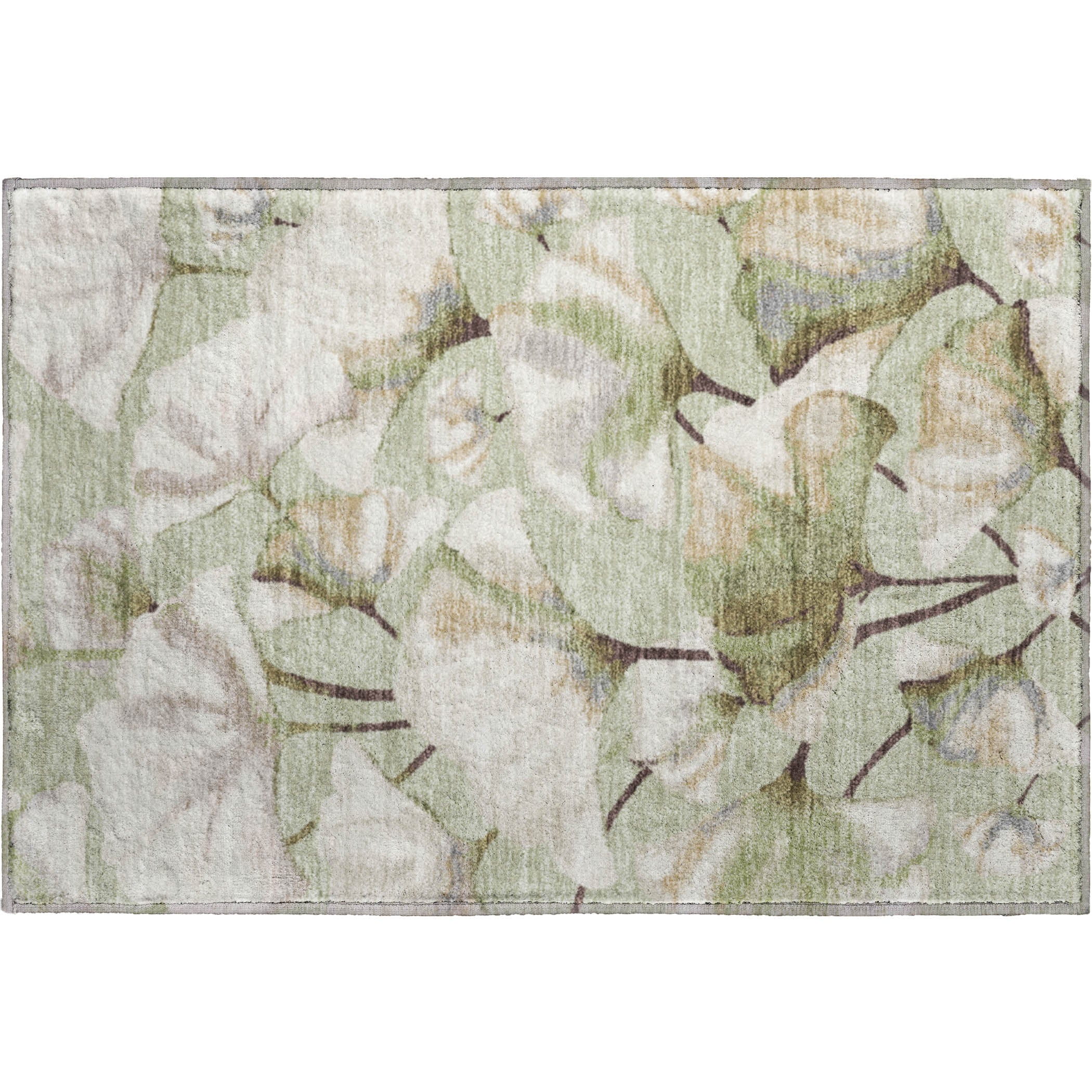 Mostar Machine Washable Transitional Celery Green Rug 1'8" x 2'6" #shape_Rectangle