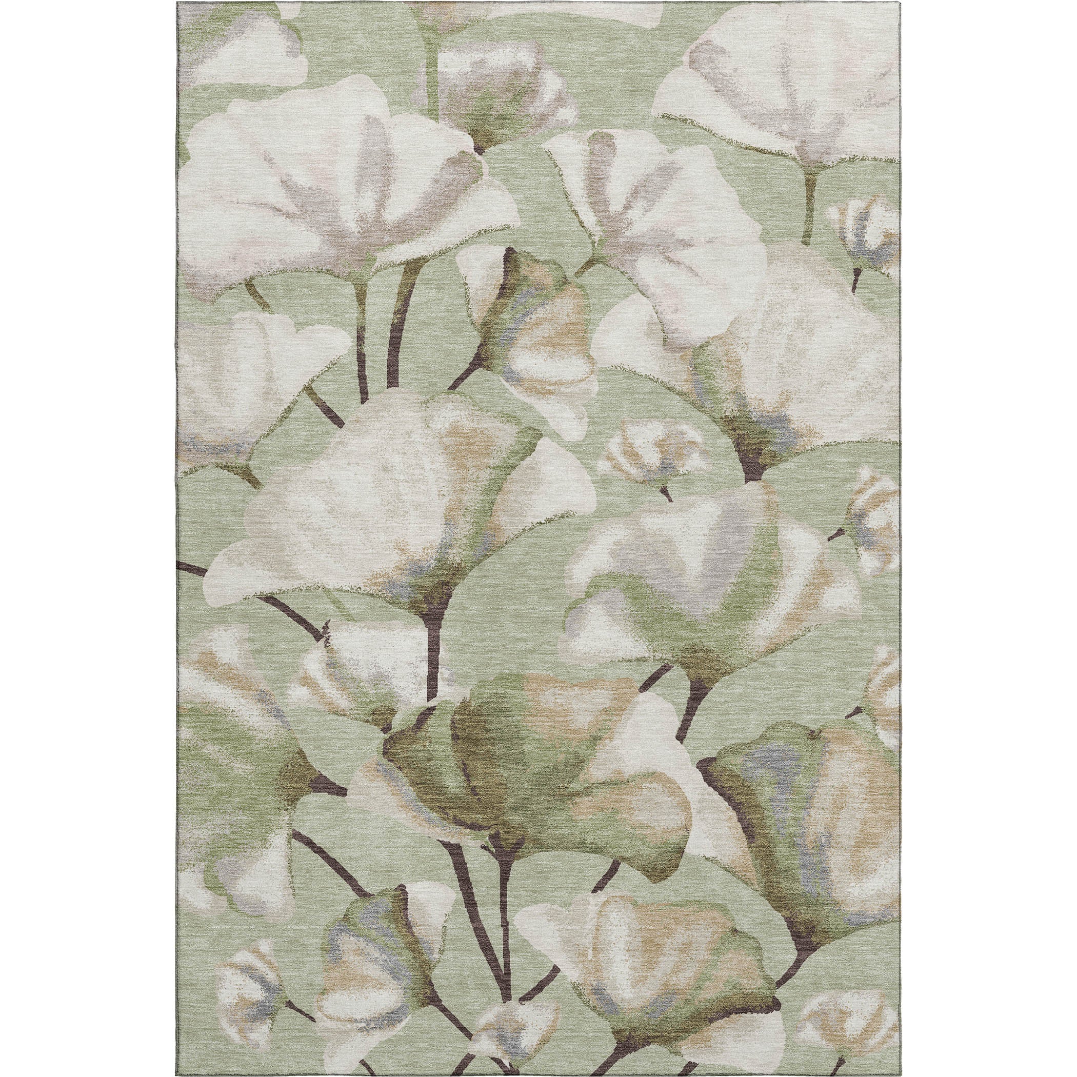 Mostar Machine Washable Transitional Celery Green Rug 3' x 5' #shape_Rectangle