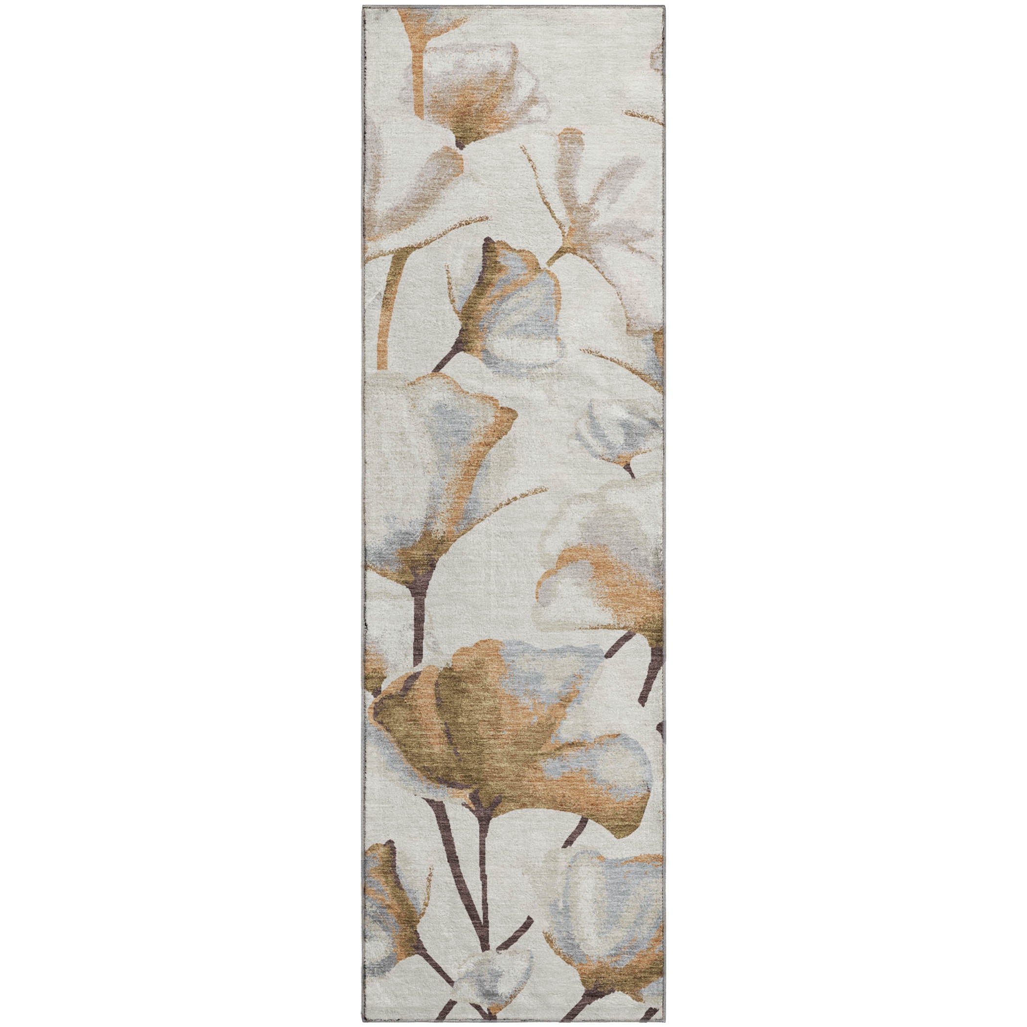 Mostar Machine Washable Transitional Copper Orange Rug 2'3" x 7'6" #shape_Runner