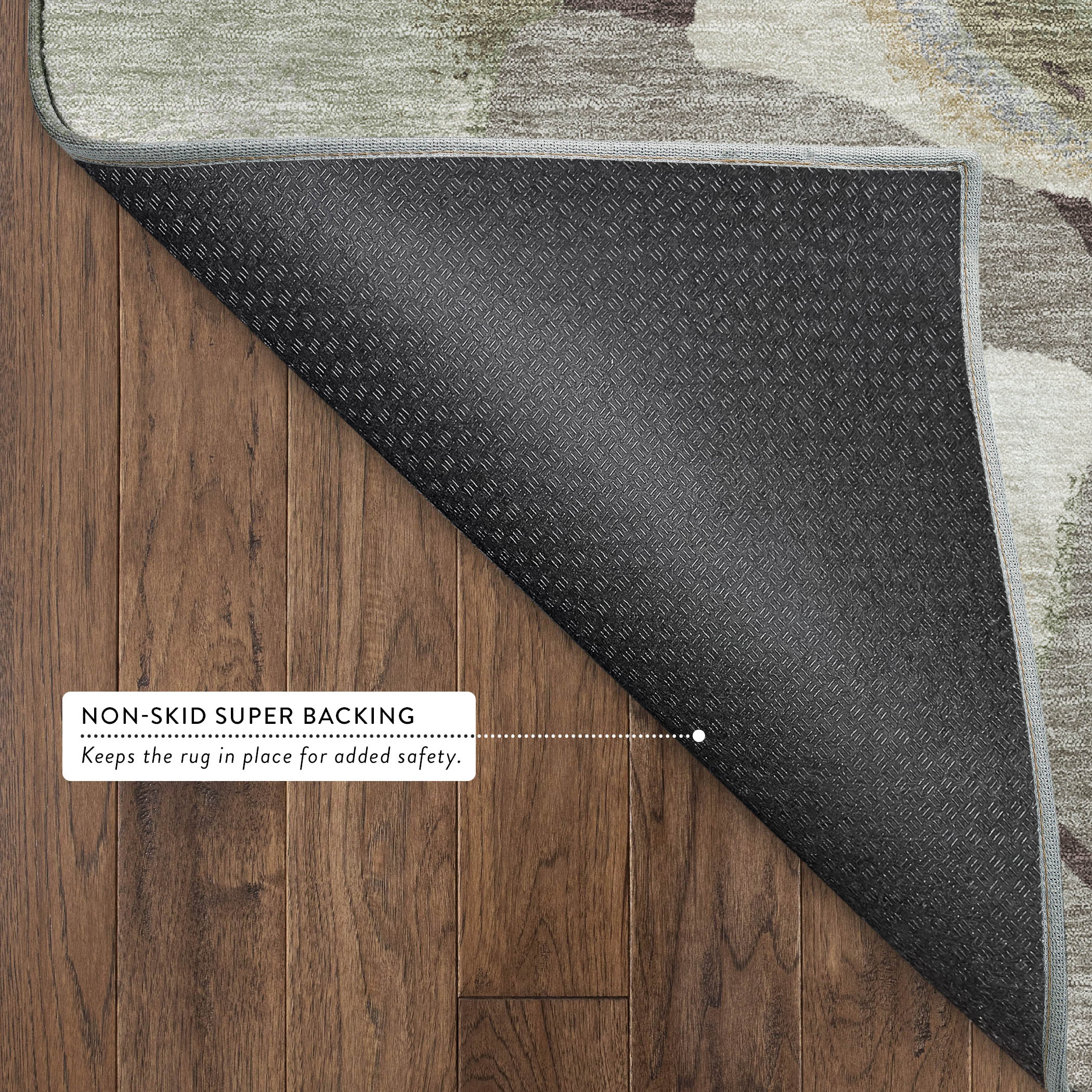 Mostar Machine Washable Transitional Taupe Brown Rug 1'8" x 2'6" #shape_Rectangle