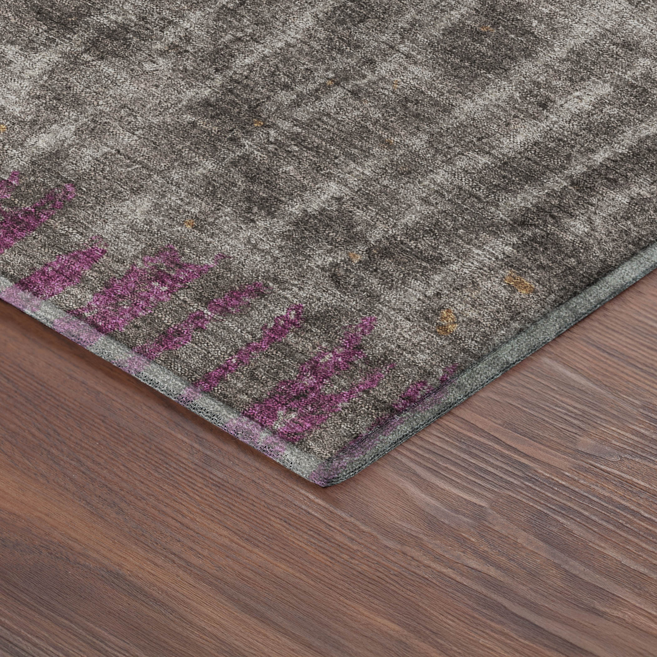 Antigua Machine Washable Transitional Taupe Brown Rug 1'8" x 2'6" #shape_Rectangle