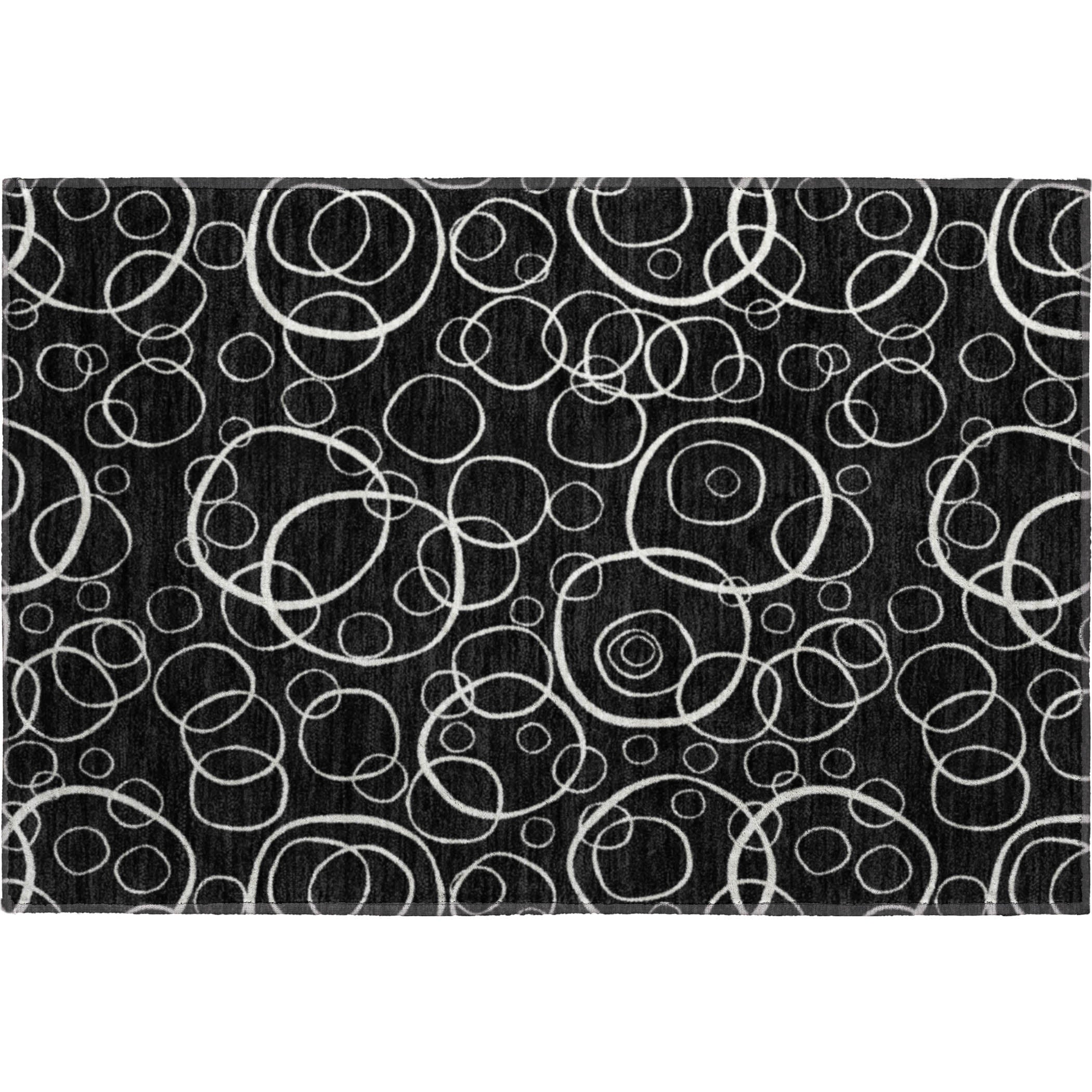 Cusco Machine Washable Transitional Black Rug 1'8" x 2'6" #shape_Rectangle