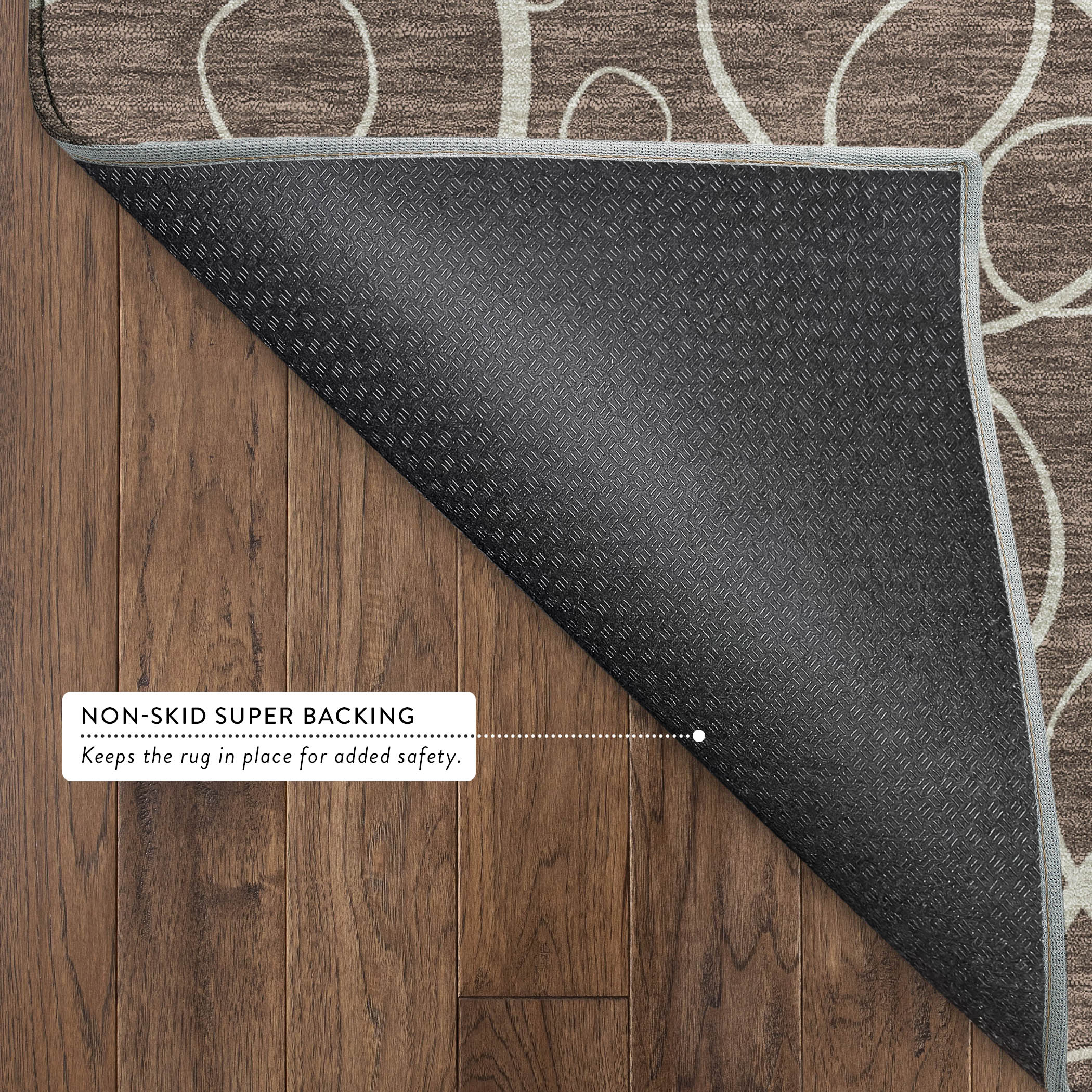 Cusco Machine Washable Transitional Brown Rug 1'8" x 2'6" #shape_Rectangle
