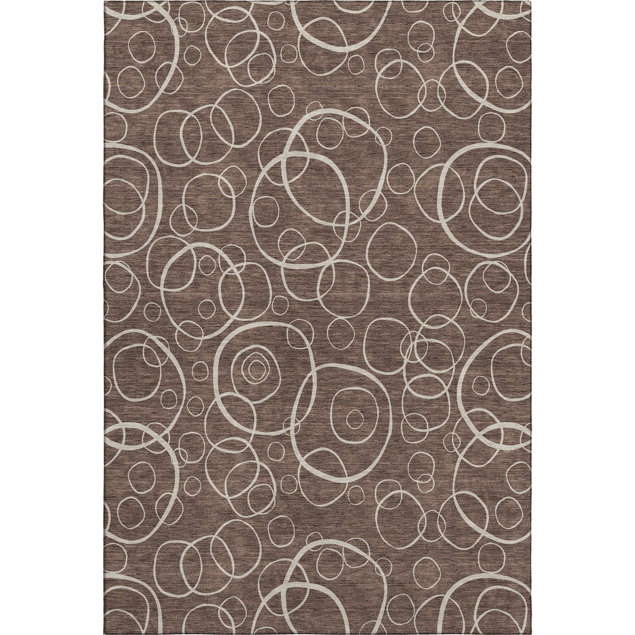 Cusco Machine Washable Transitional Brown Rug 3' x 5' #shape_Rectangle