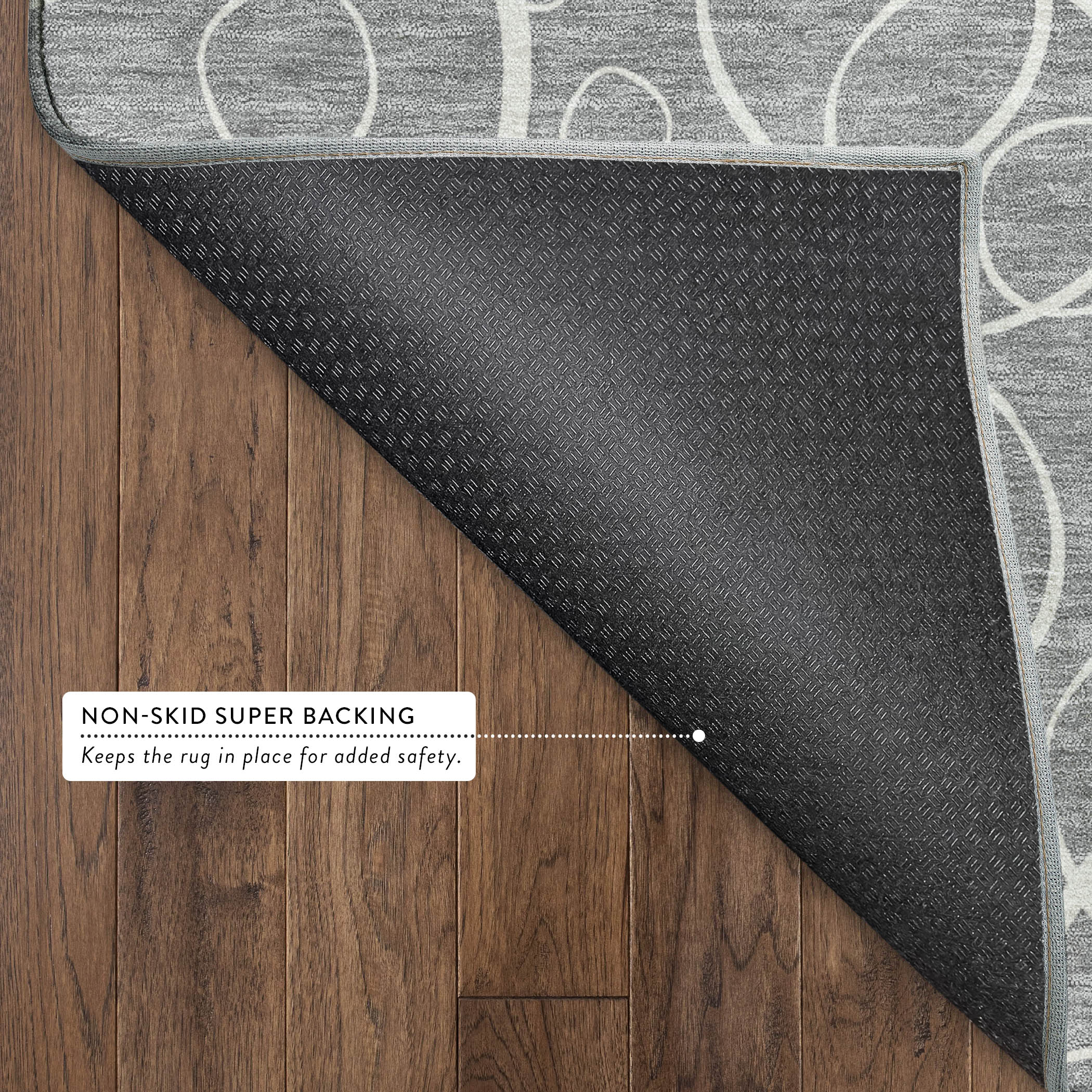 Cusco Machine Washable Transitional Gray Rug 1'8" x 2'6" #shape_Rectangle