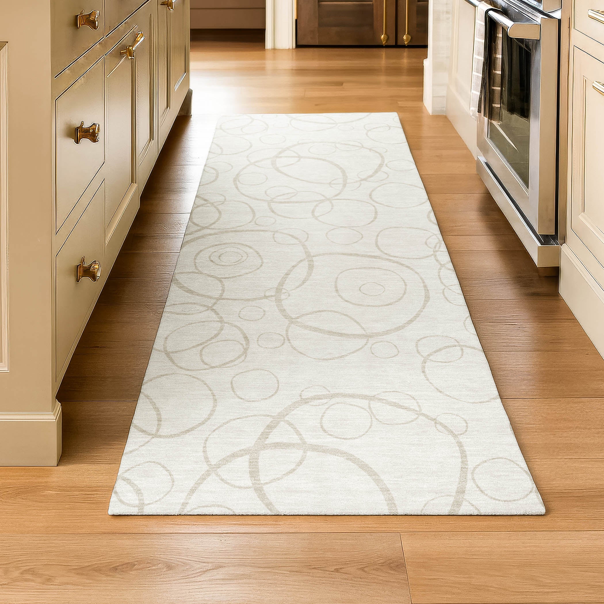 Cusco Machine Washable Transitional Ivory Rug 2'3" x 7'6" #shape_Runner