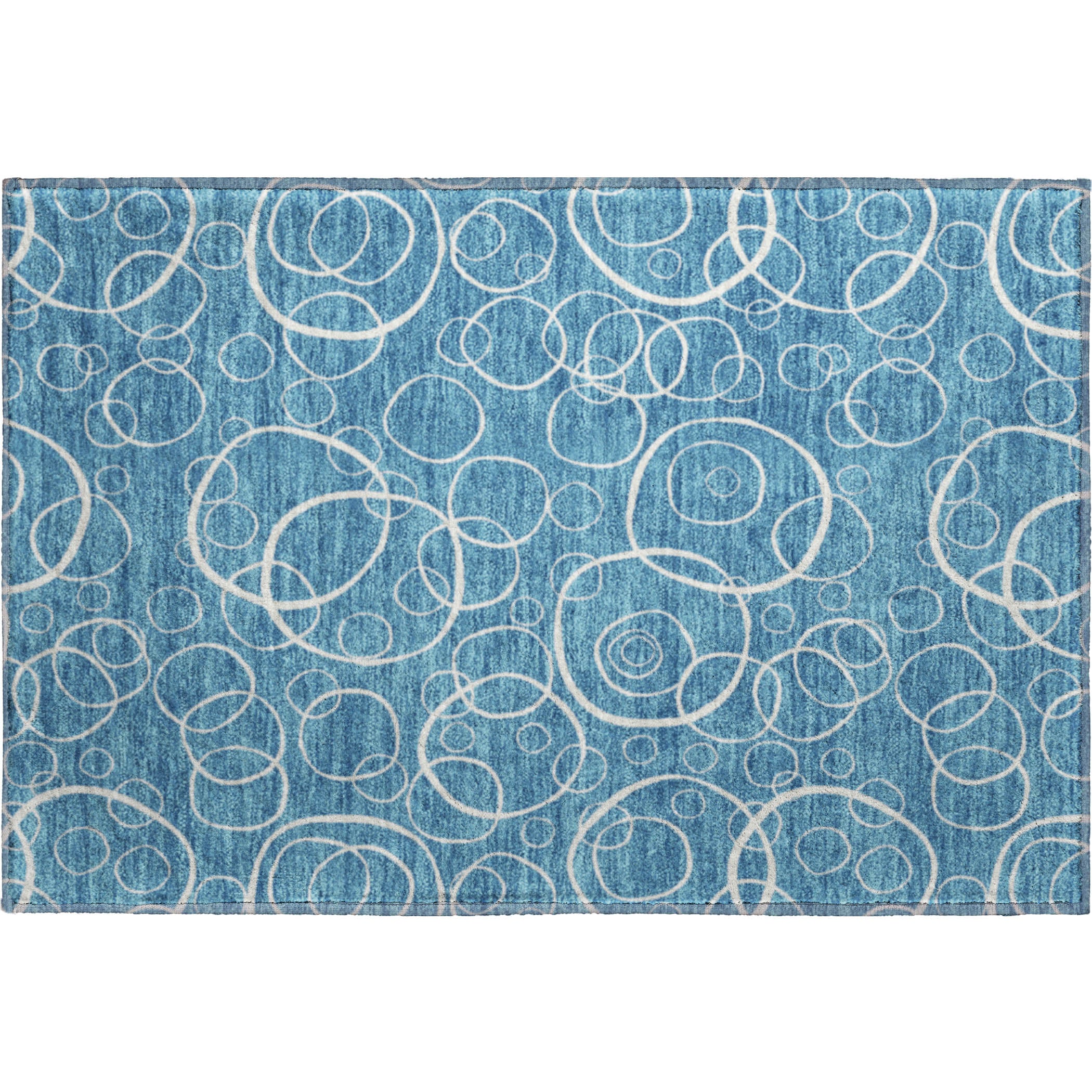 Cusco Machine Washable Transitional Teal Rug 1'8" x 2'6" #shape_Rectangle