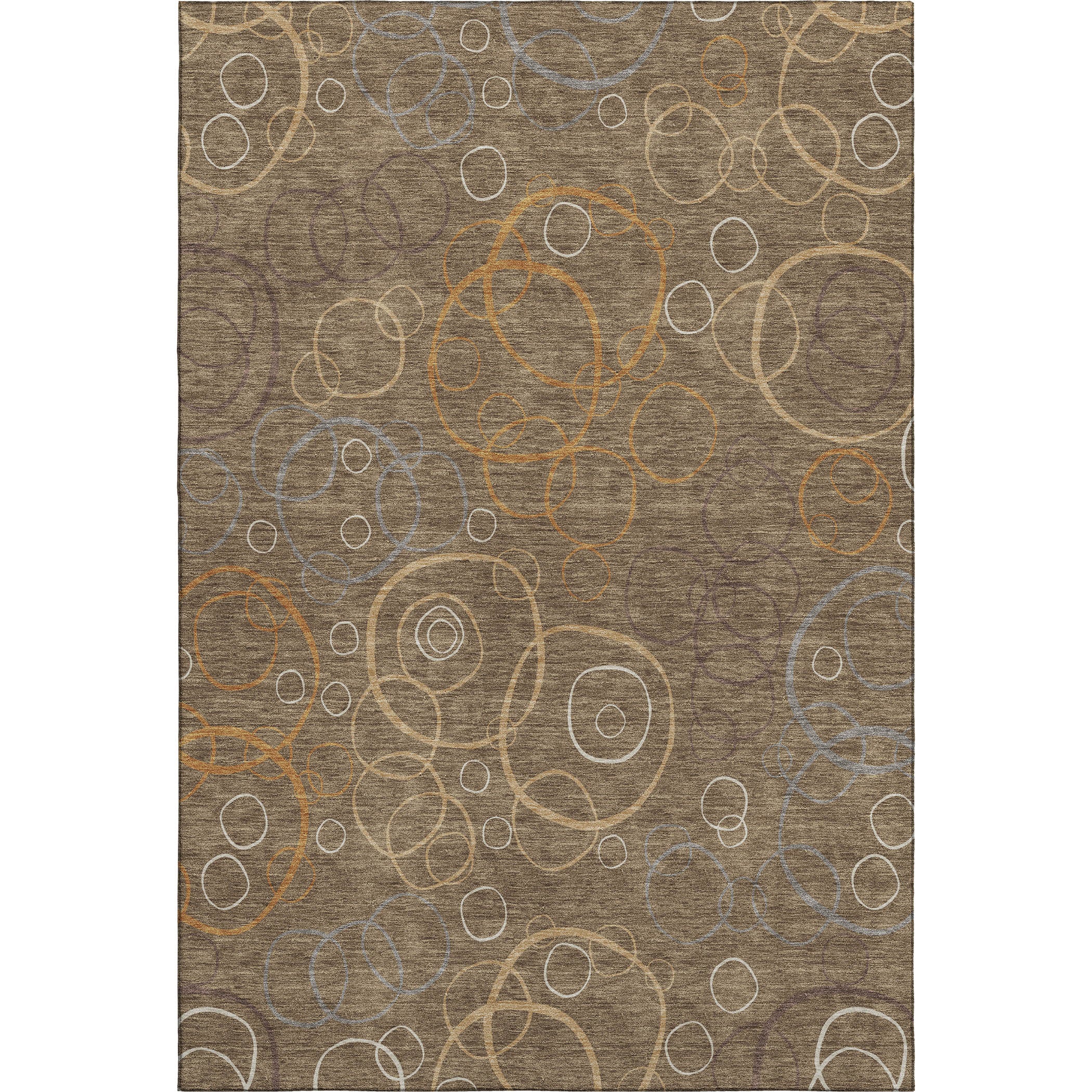 Porto Machine Washable Transitional Brown Rug 3' x 5' #shape_Rectangle