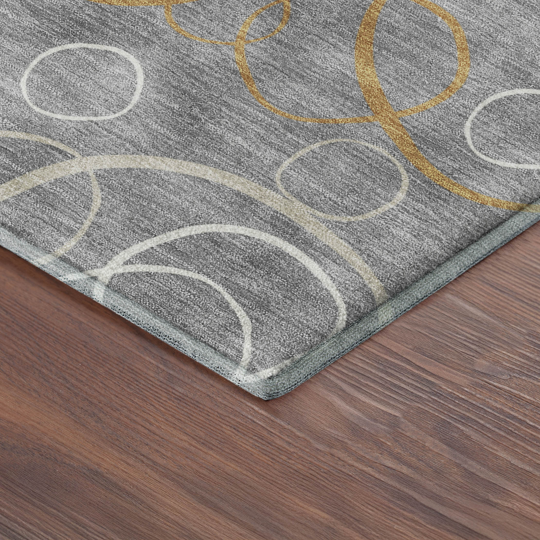 Porto Machine Washable Transitional Gray Rug 1'8" x 2'6" #shape_Rectangle