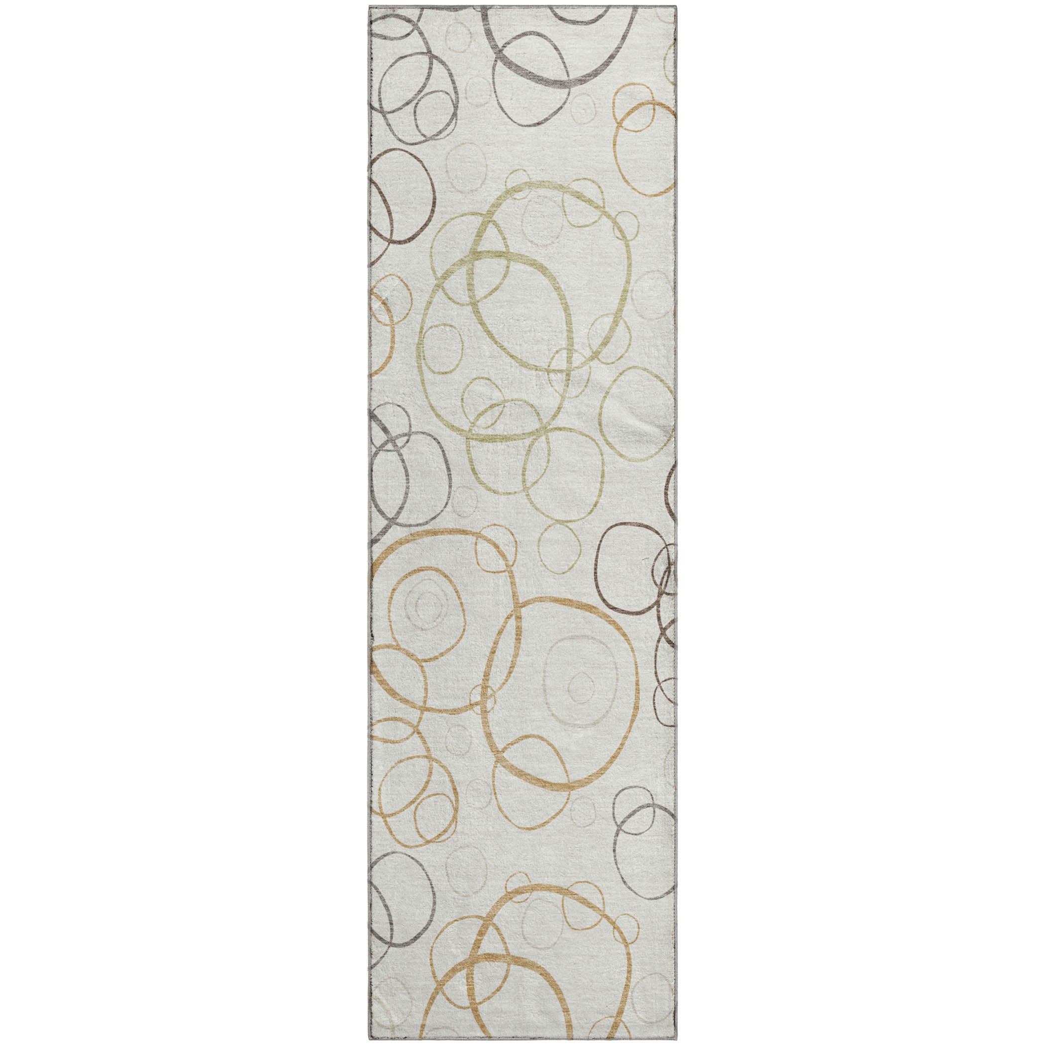Porto Machine Washable Transitional Ivory Rug 2'3" x 7'6" #shape_Runner