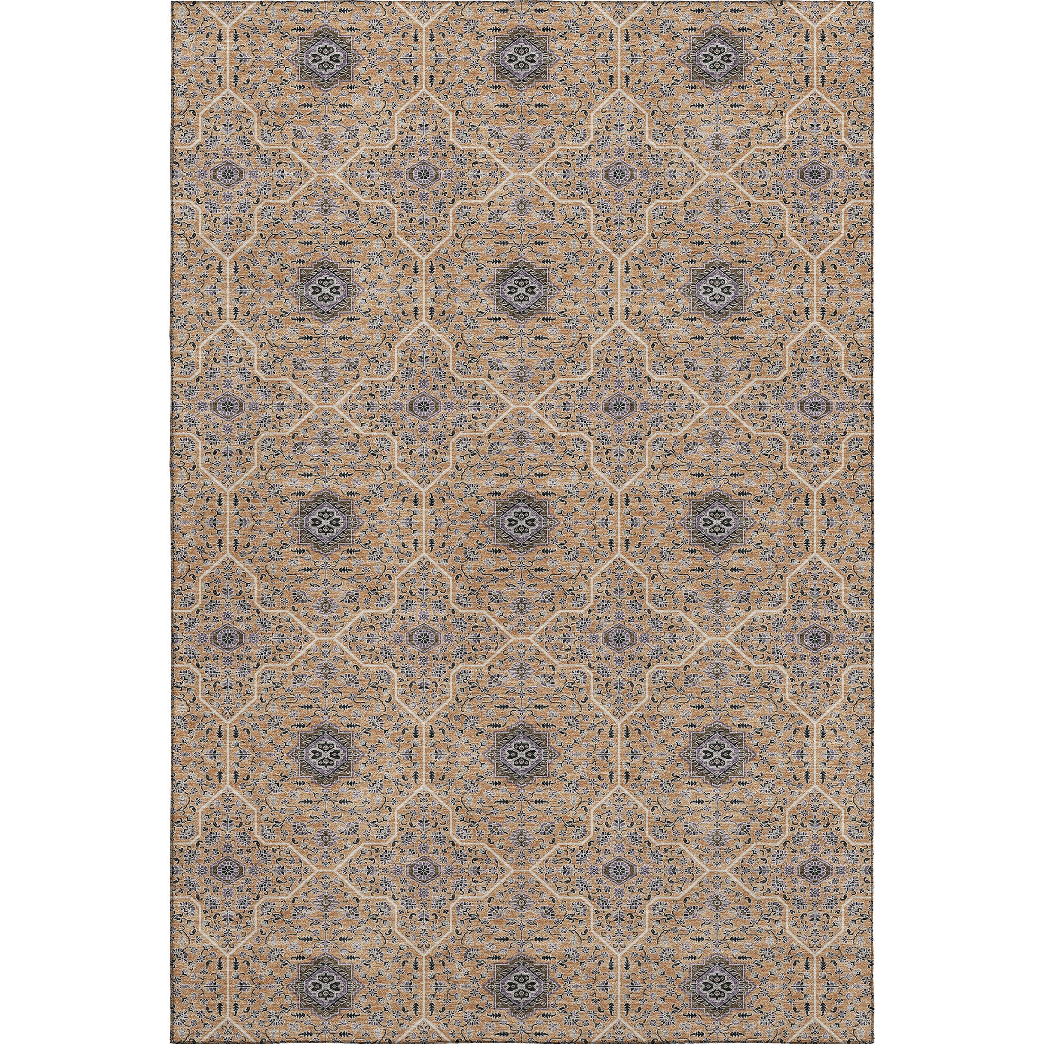 Kotor Machine Washable Transitional Copper Orange Rug 3' x 5' #shape_Rectangle