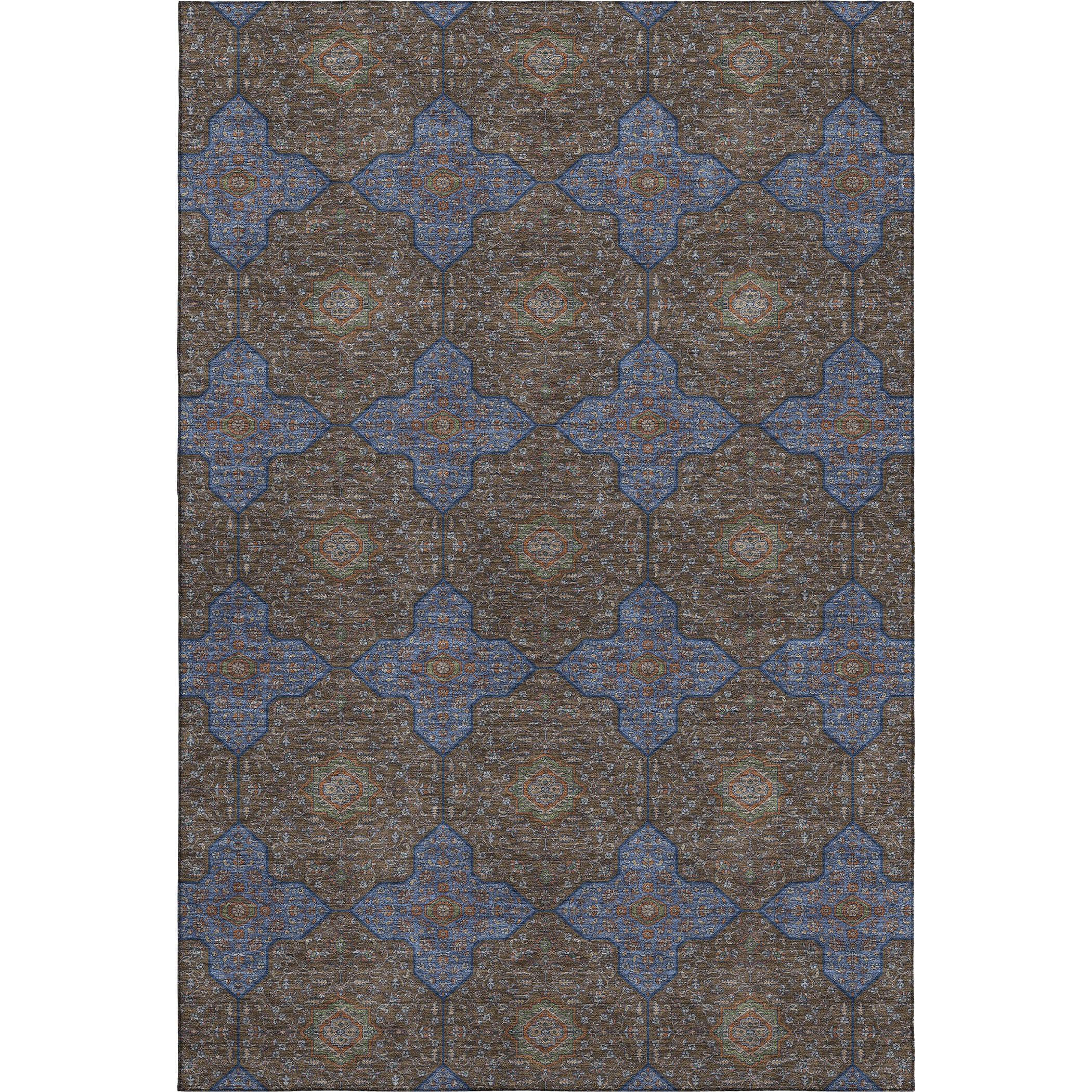 Cairo Machine Washable Contemporary Chocolate Brown Rug 3' x 5' #shape_Rectangle