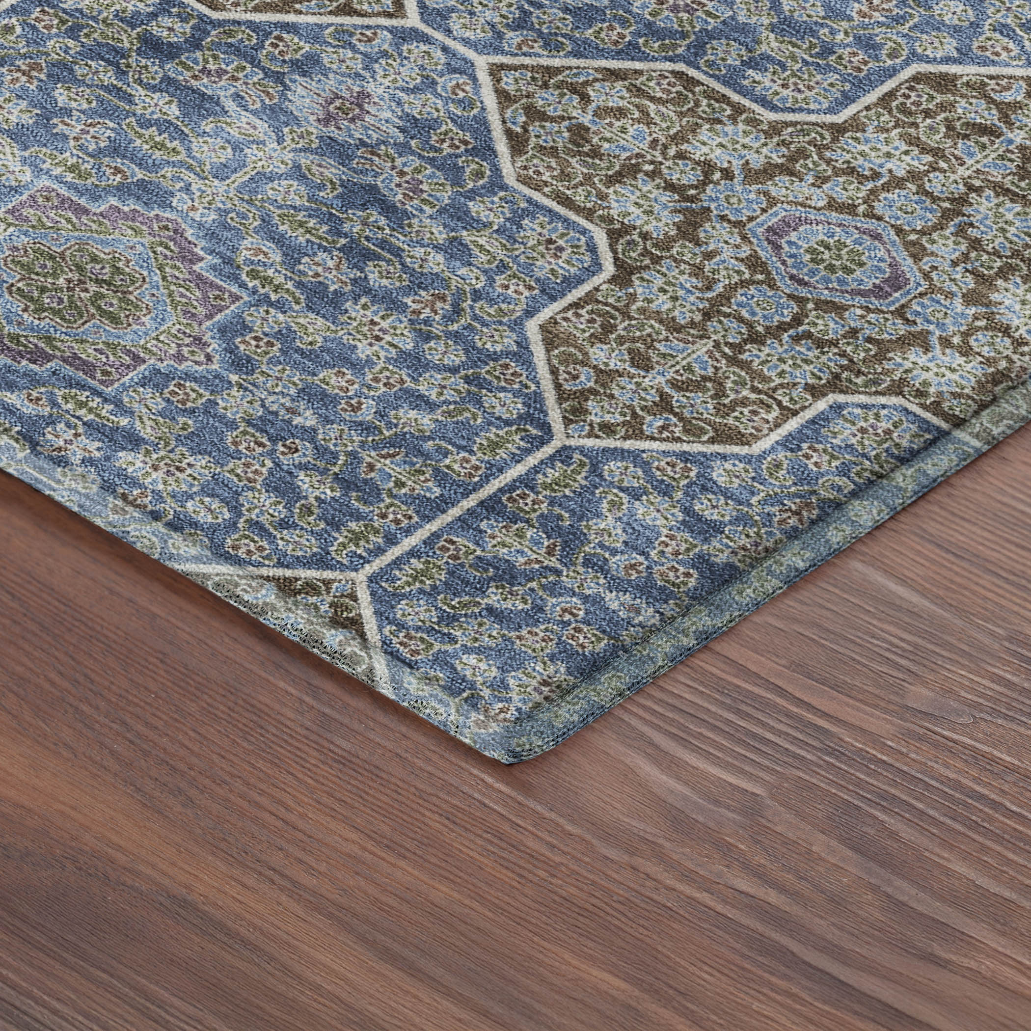 Cairo Machine Washable Contemporary Navy Blue Rug 1'8" x 2'6" #shape_Rectangle