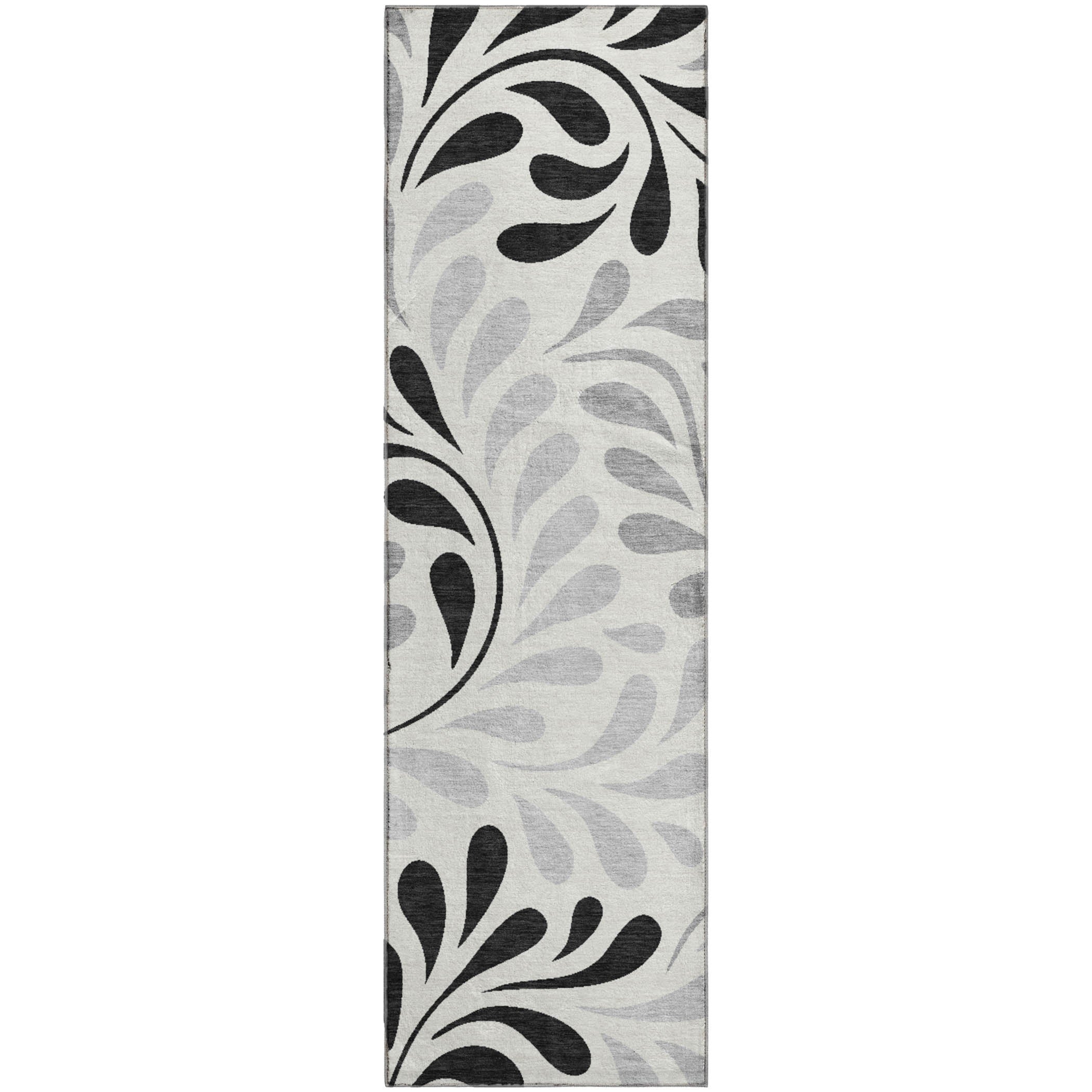 Split Machine Washable Transitional Ivory Rug 2'3" x 7'6" #shape_Runner