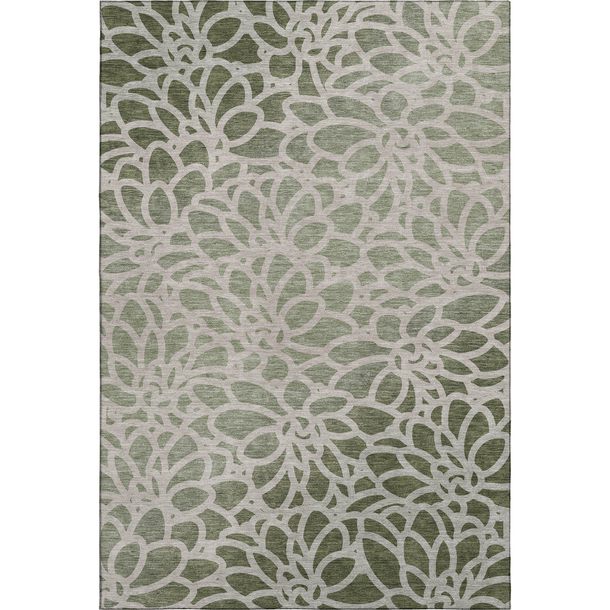 Istanbul Machine Washable Transitional Celery Green Rug 3' x 5' #shape_Rectangle