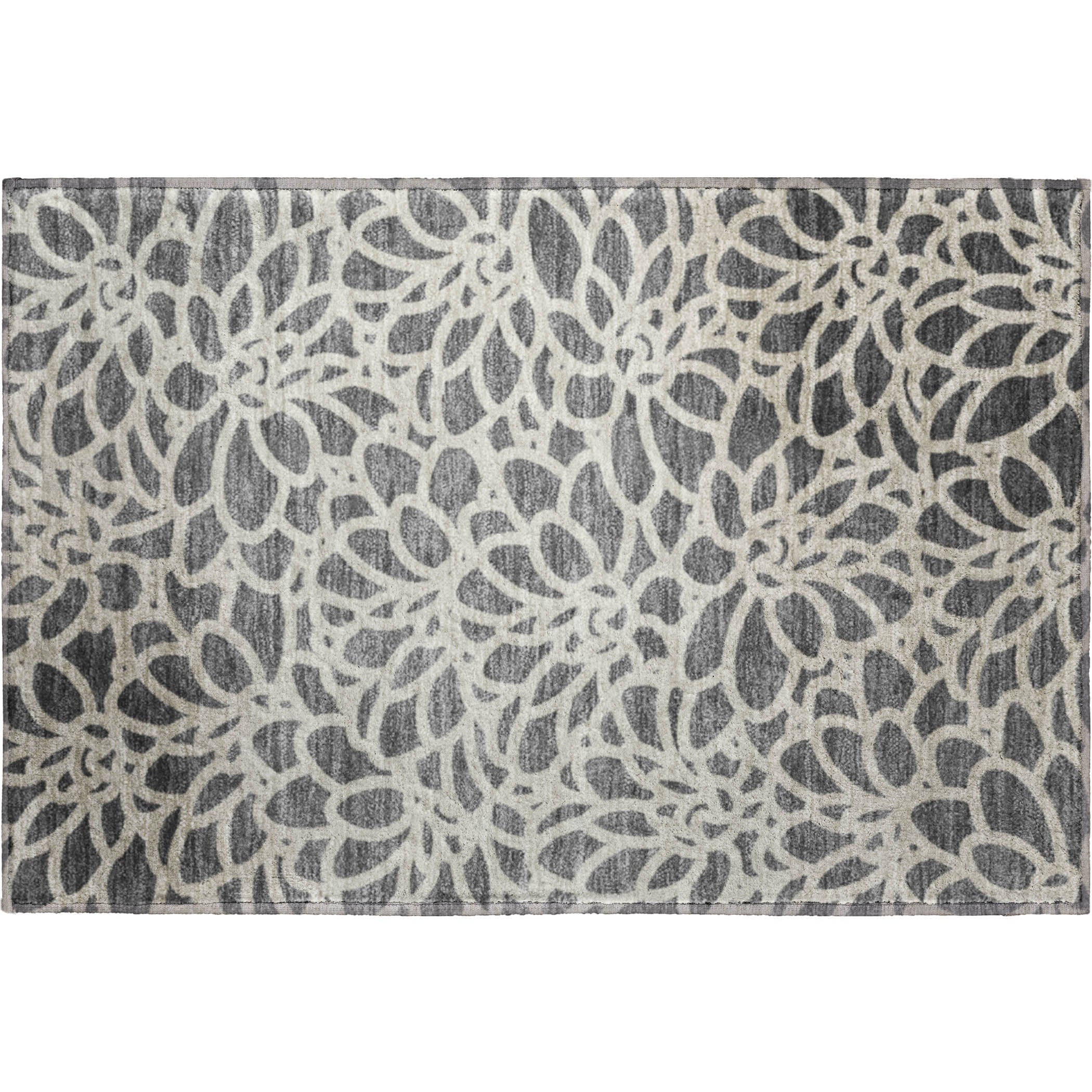Istanbul Machine Washable Transitional Gray Rug 1'8" x 2'6" #shape_Rectangle