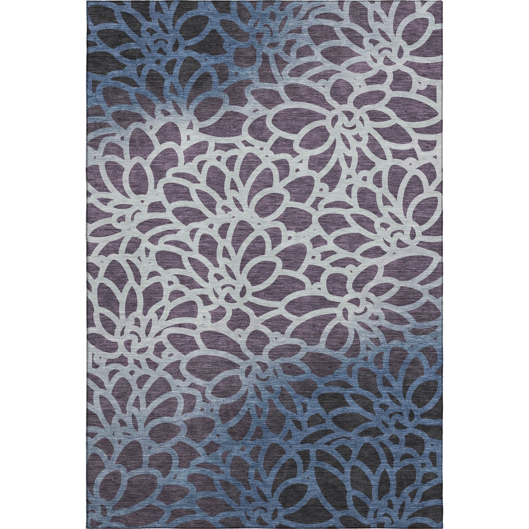 Istanbul Machine Washable Transitional Plum Purple Rug 3' x 5' #shape_Rectangle