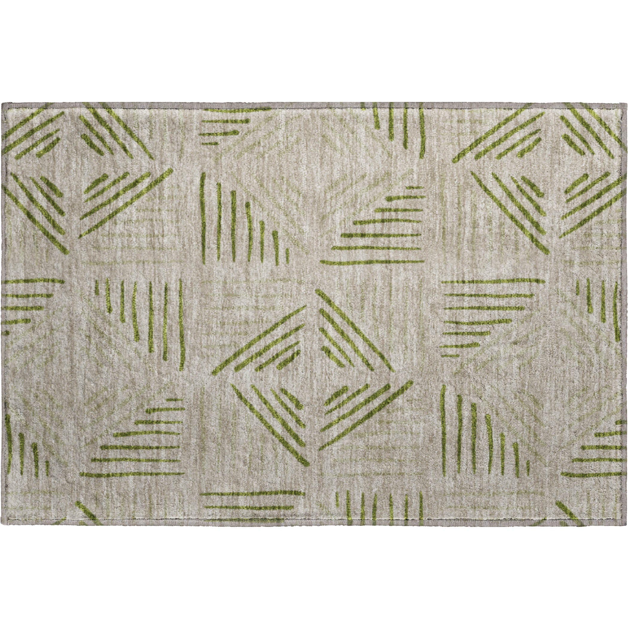 Kyoto Machine Washable Transitional Flax Ivory Rug 1'8" x 2'6" #shape_Rectangle