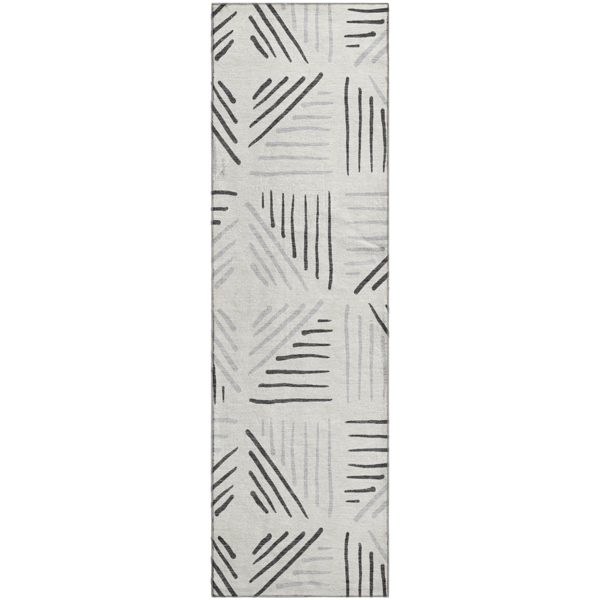 Kyoto Machine Washable Transitional Ivory Rug 2'3" x 7'6" #shape_Runner
